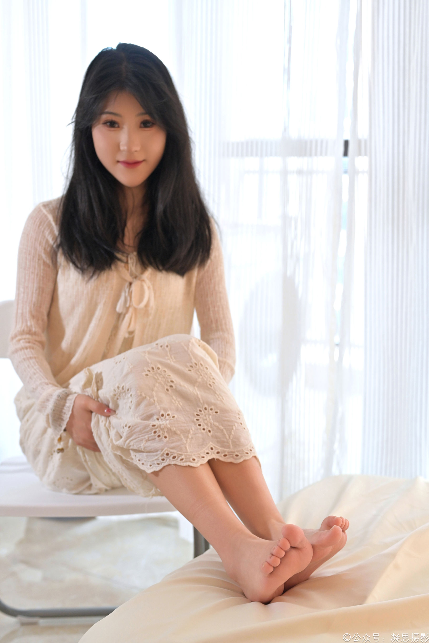 凝思摄影 No.005 琦琦 - 连衣裙、短白袜、平底鞋/(134P)