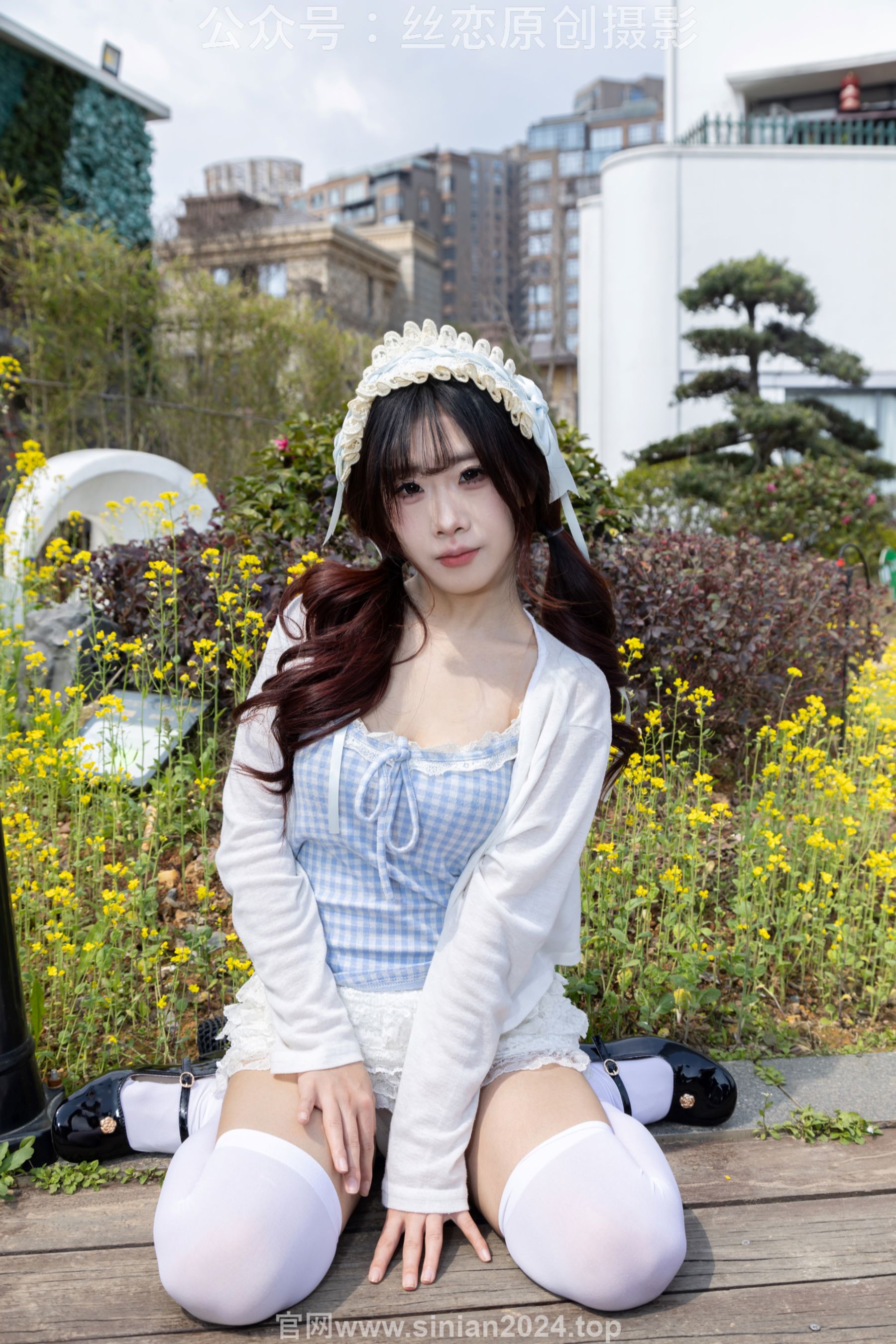 丝恋摄影 No.007 小梦 - 白色JK 超短裙 白色丝袜 黑色皮鞋/(285P)