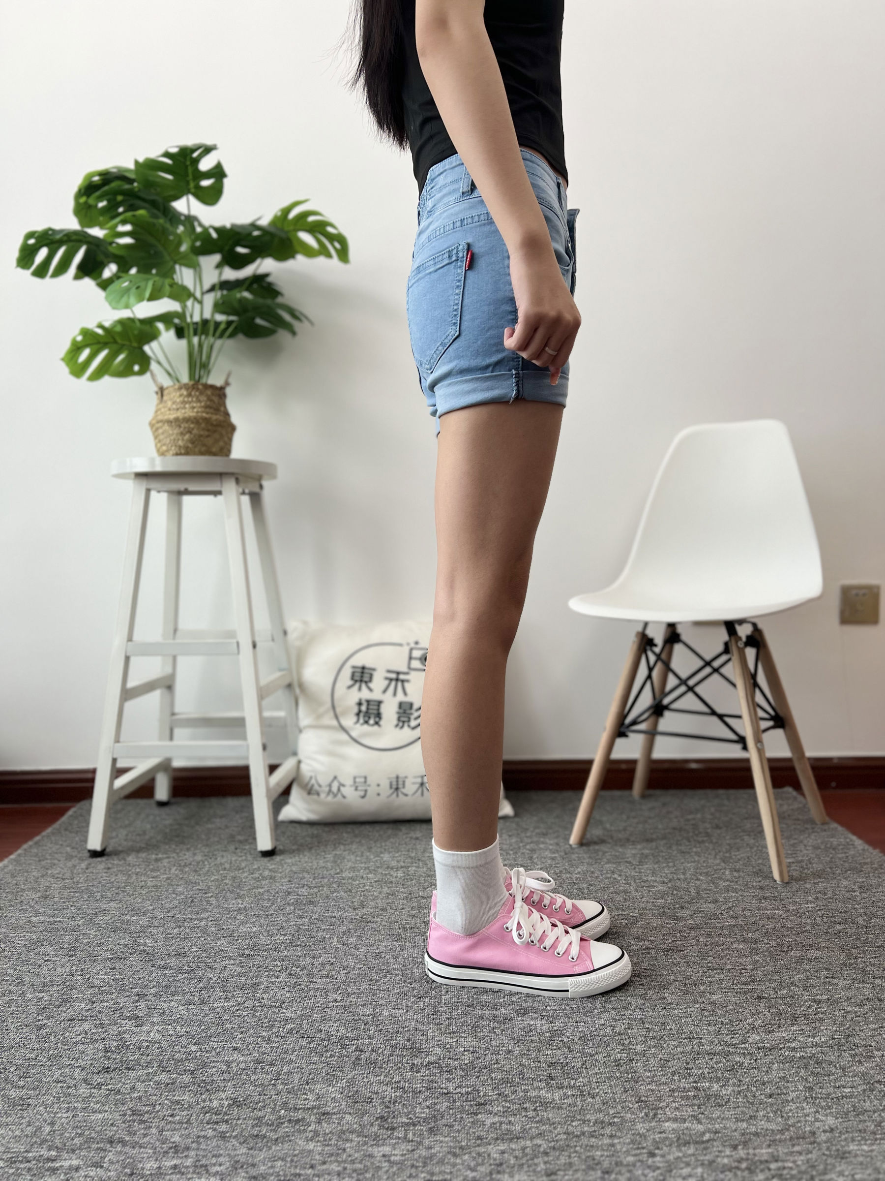 三禾摄影 No.026 牛仔短裤 棉袜 帆布鞋/(176P)