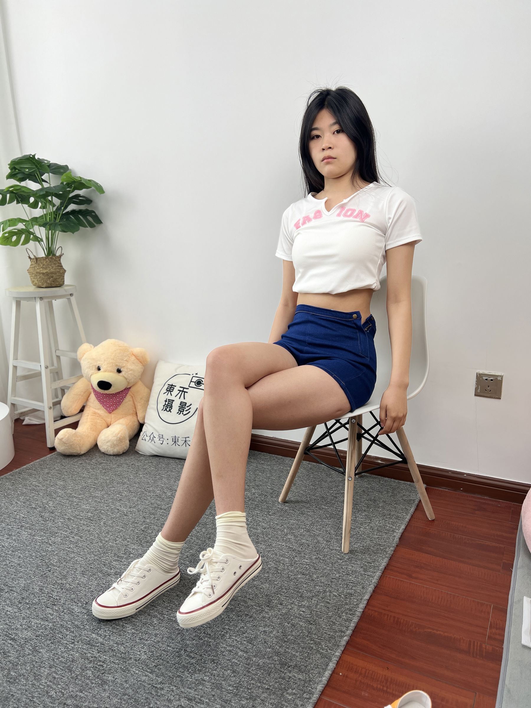 三禾摄影 No.027 牛仔短裤 棉袜 帆布鞋/(213P)