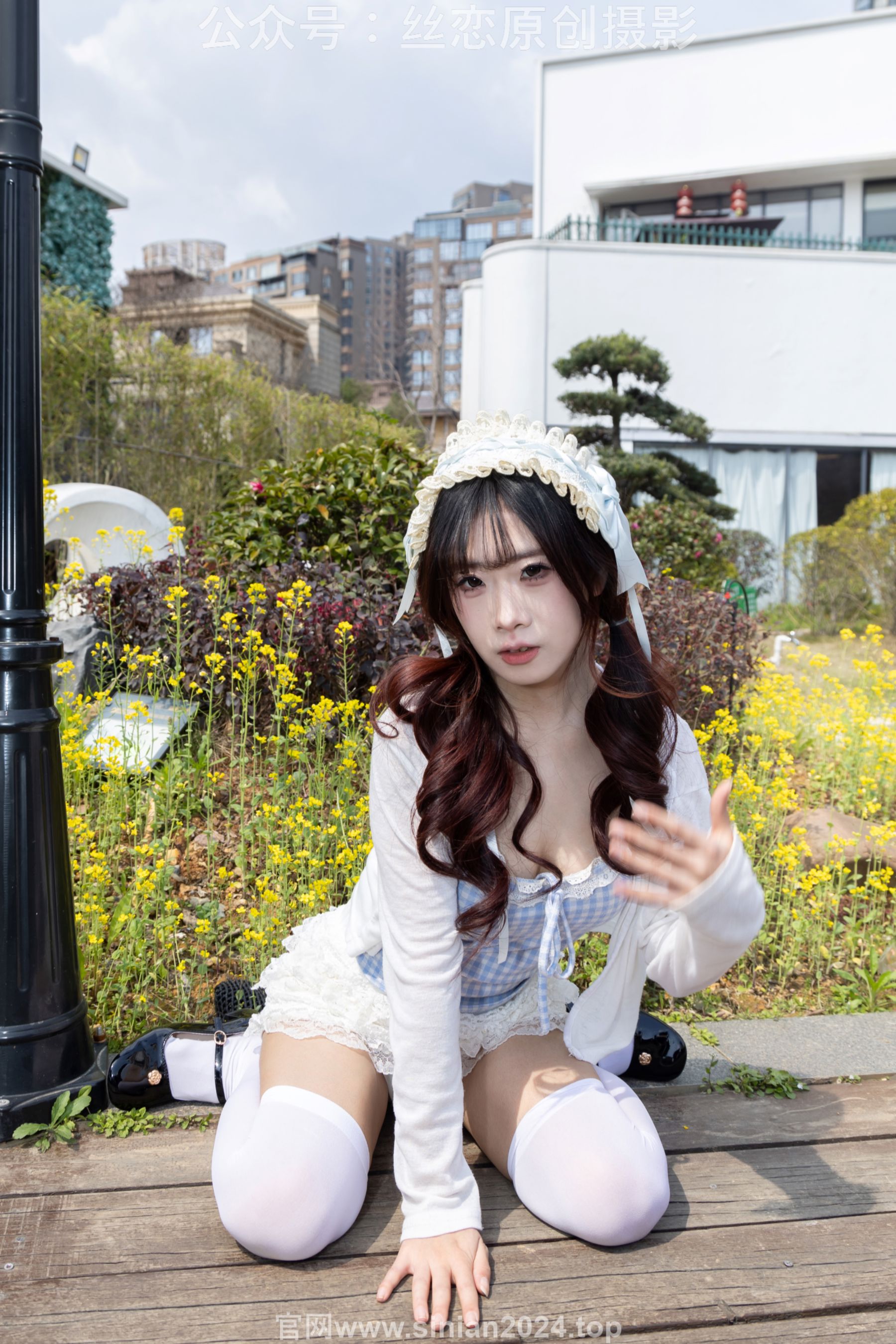 丝恋摄影 No.007 小梦 - 白色JK 超短裙 白色丝袜 黑色皮鞋/(285P)