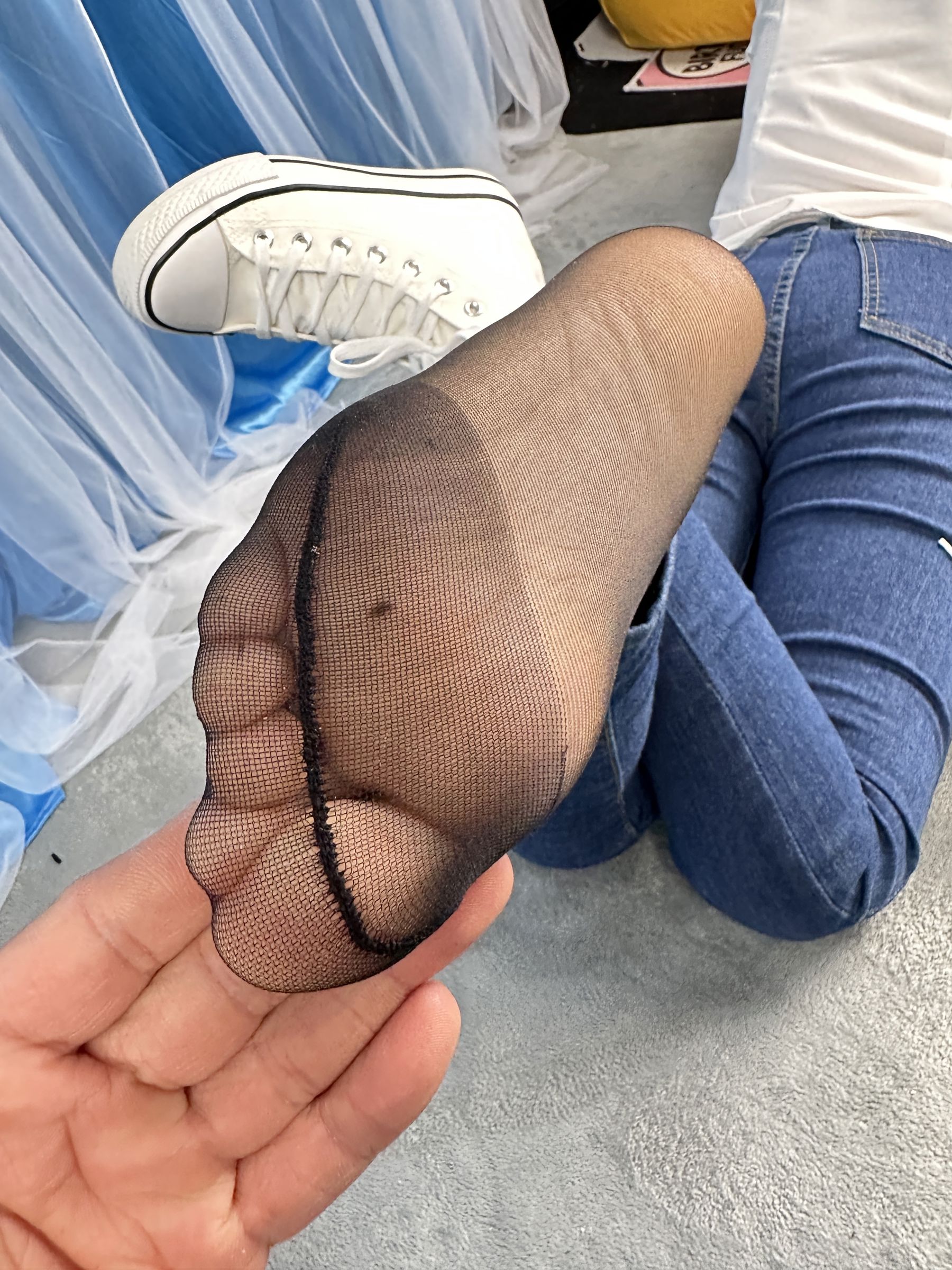 三禾摄影 No.024 牛仔裤里丝 帆布鞋 高跟/(201P)