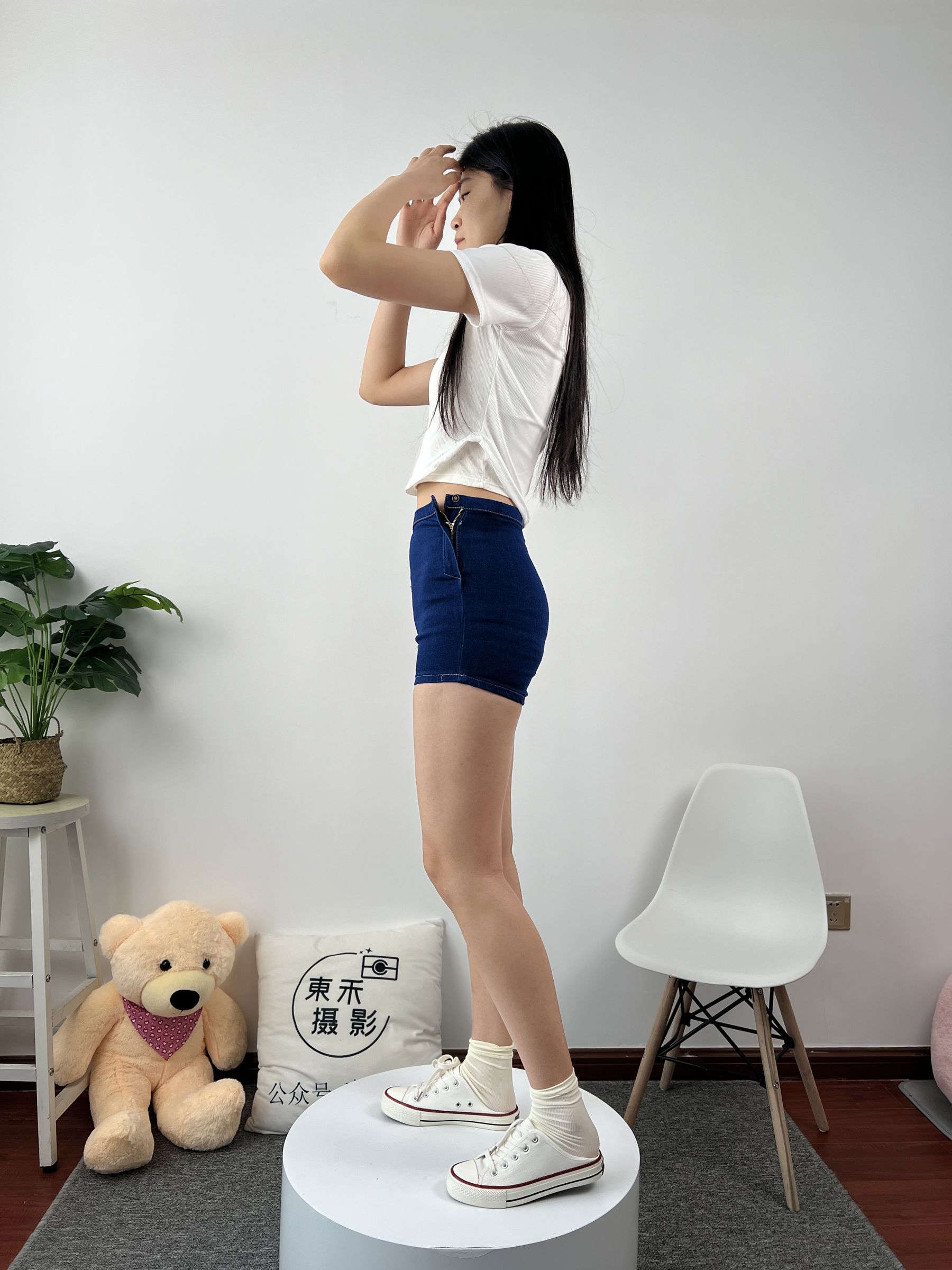 三禾摄影 No.027 牛仔短裤 棉袜 帆布鞋/(213P)