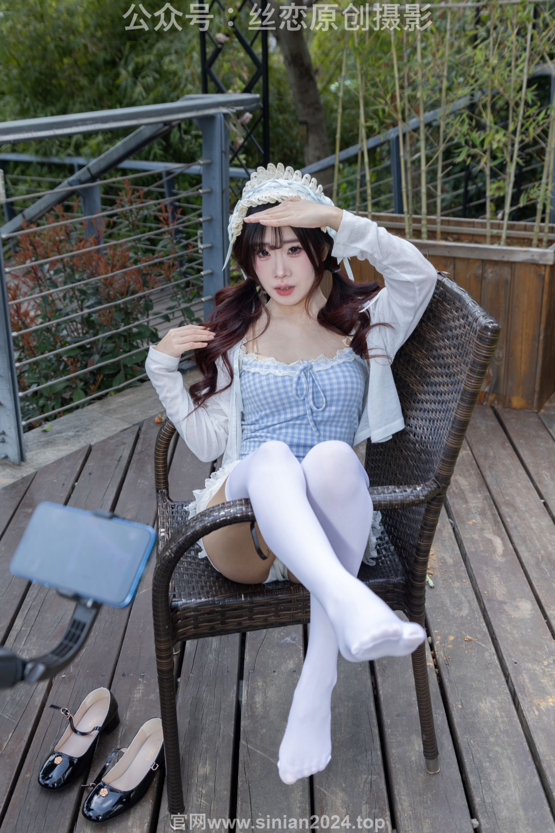 丝恋摄影 No.007 小梦 - 白色JK 超短裙 白色丝袜 黑色皮鞋/(285P)
