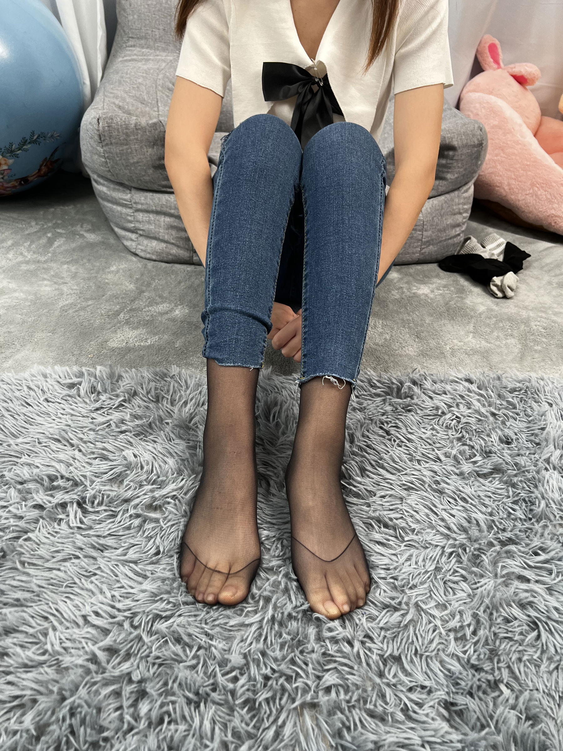 三禾摄影 No.024 牛仔裤里丝 帆布鞋 高跟/(201P)