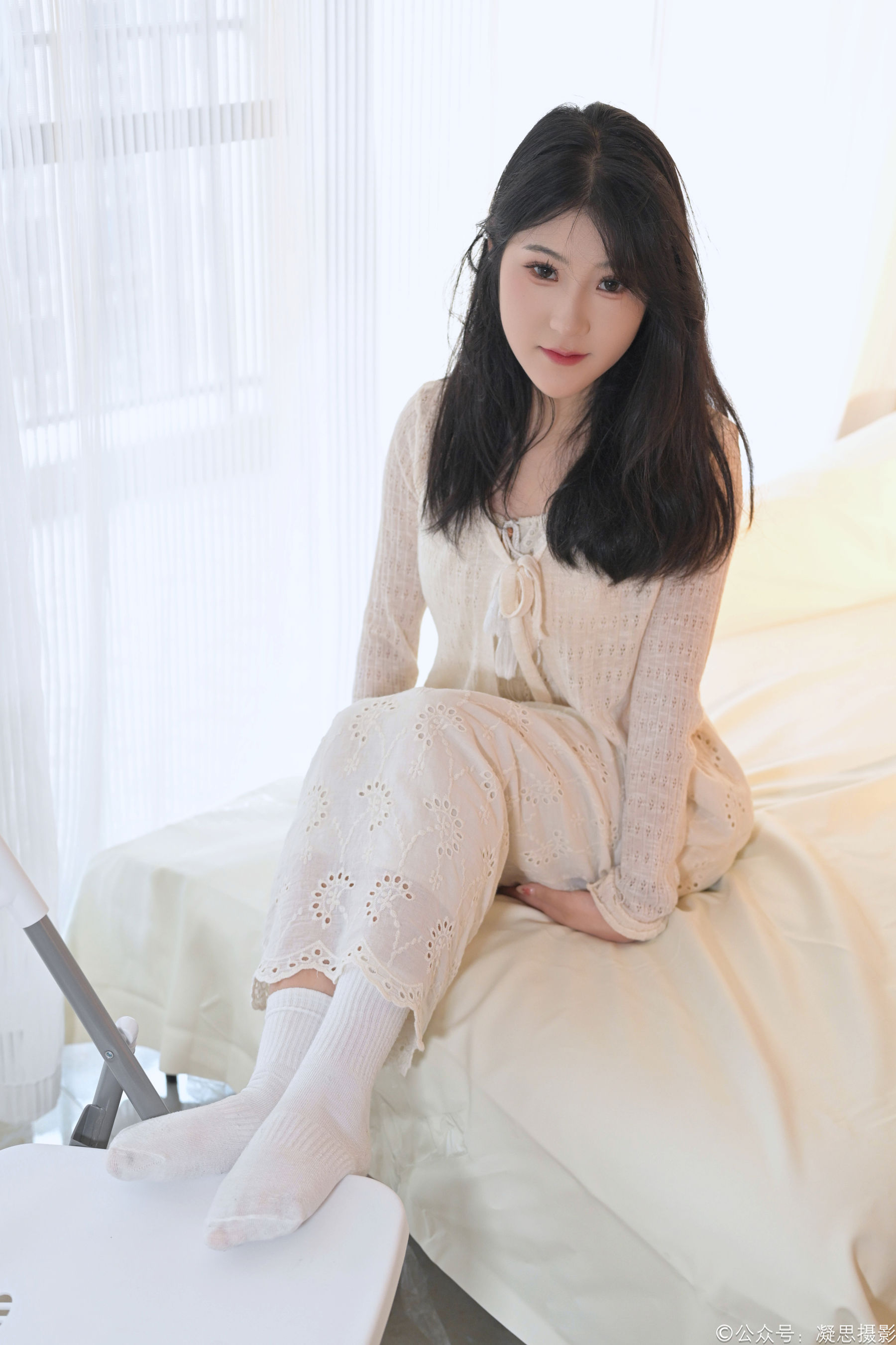 凝思摄影 No.005 琦琦 - 连衣裙、短白袜、平底鞋/(134P)