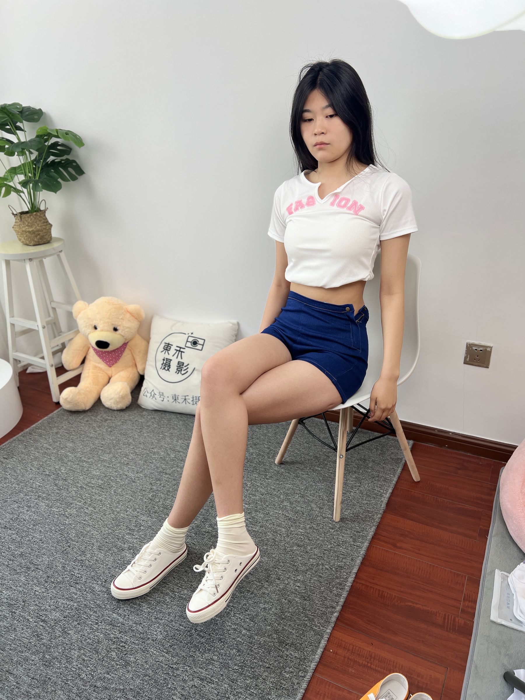 三禾摄影 No.027 牛仔短裤 棉袜 帆布鞋/(213P)