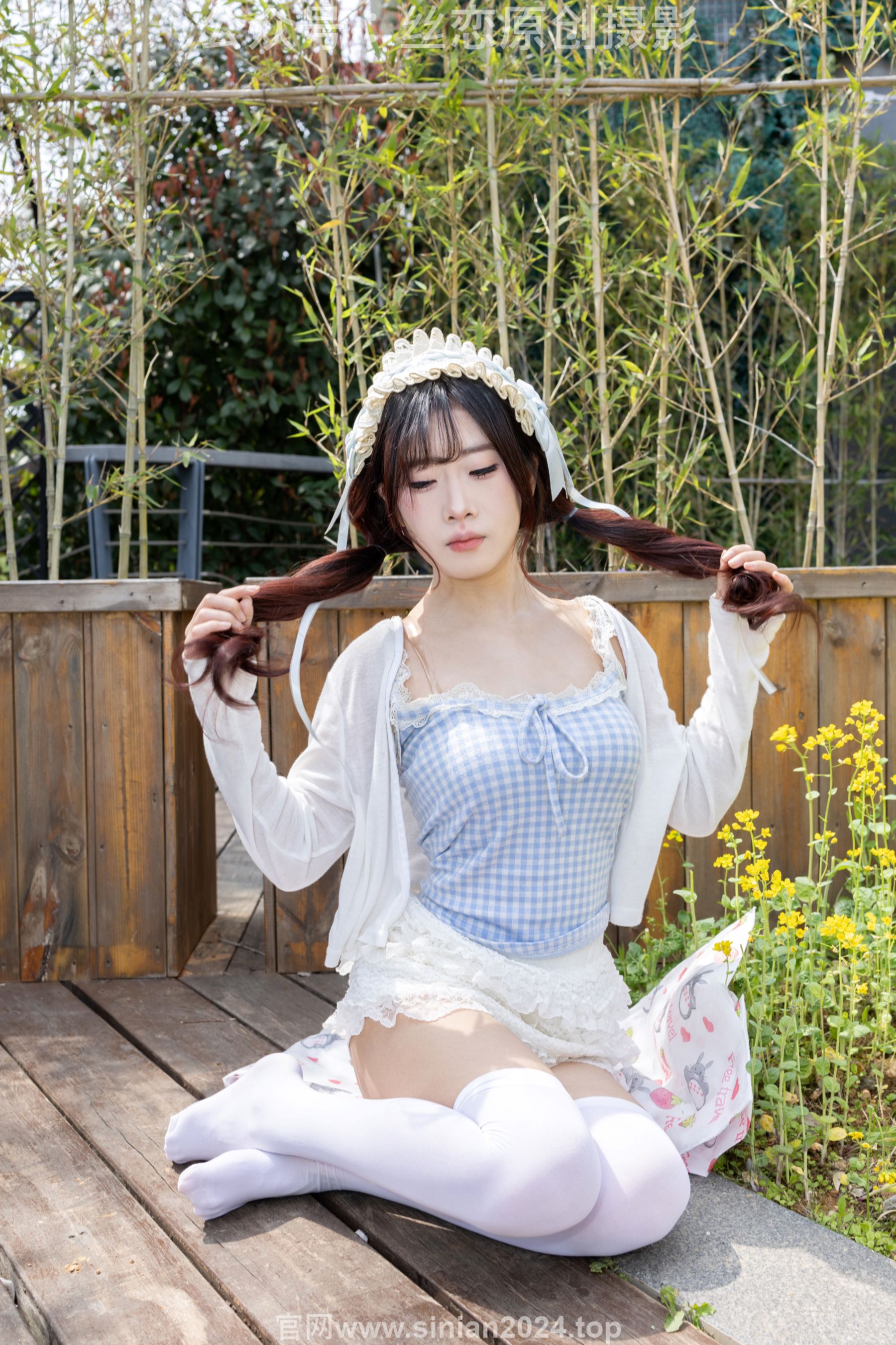 丝恋摄影 No.007 小梦 - 白色JK 超短裙 白色丝袜 黑色皮鞋/(285P)