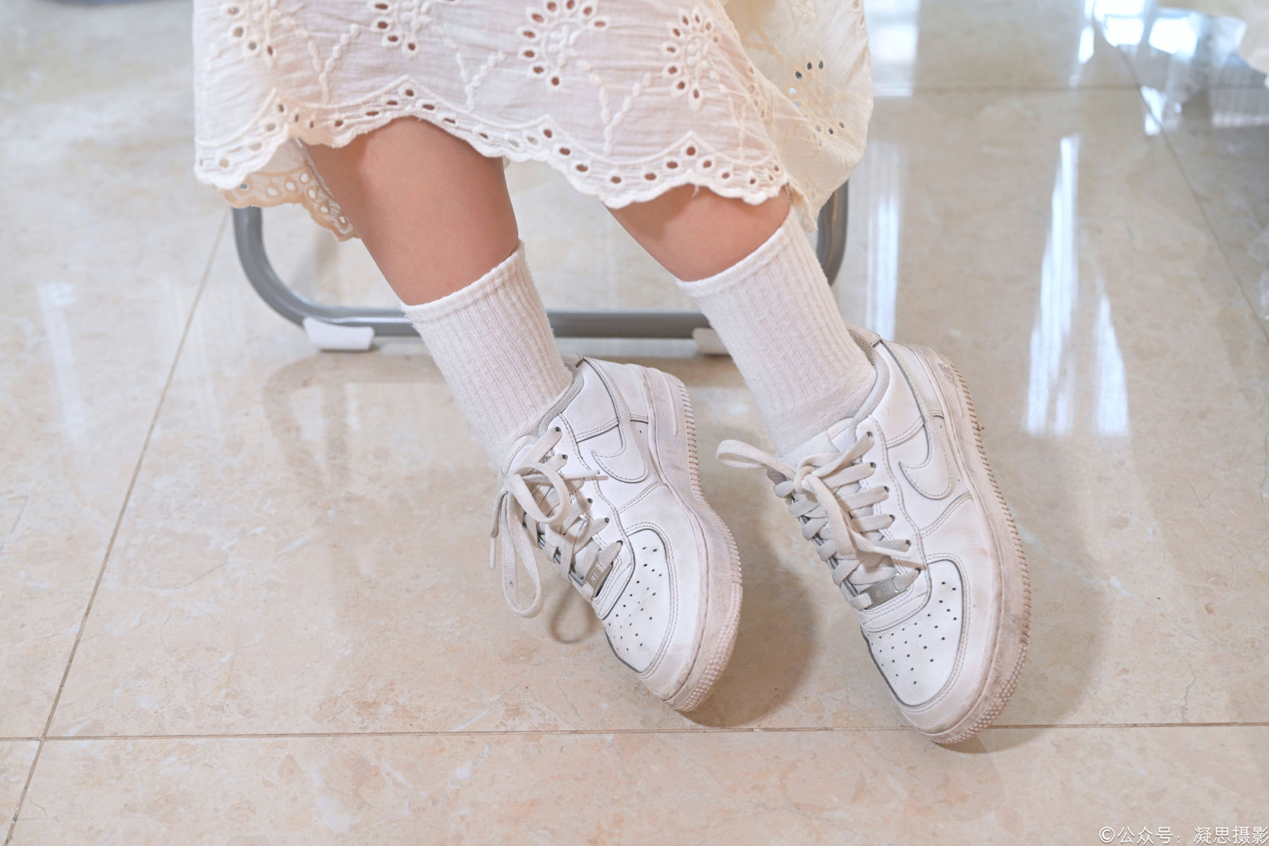 凝思摄影 No.005 琦琦 - 连衣裙、短白袜、平底鞋/(134P)