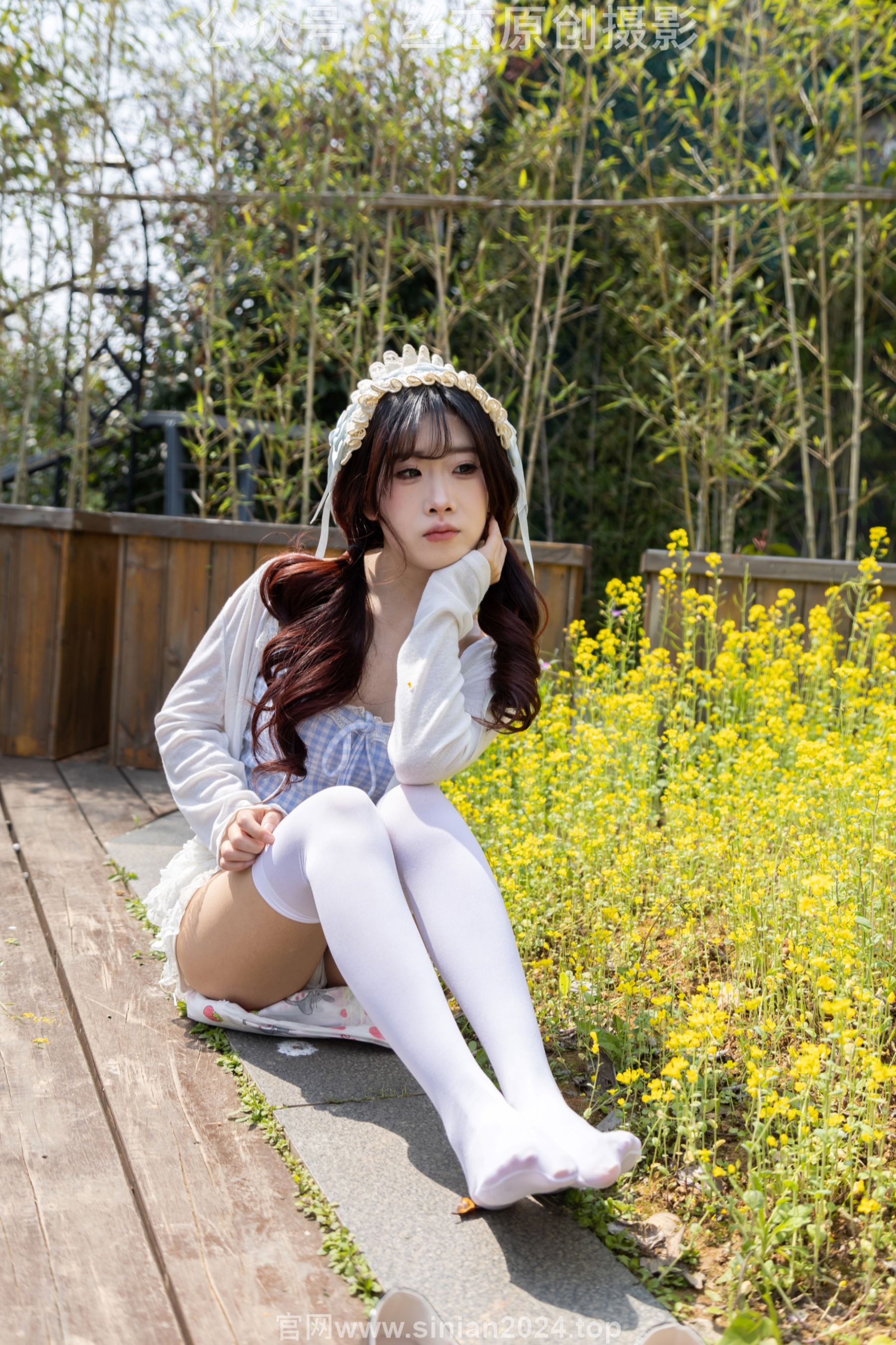 丝恋摄影 No.007 小梦 - 白色JK 超短裙 白色丝袜 黑色皮鞋/(285P)