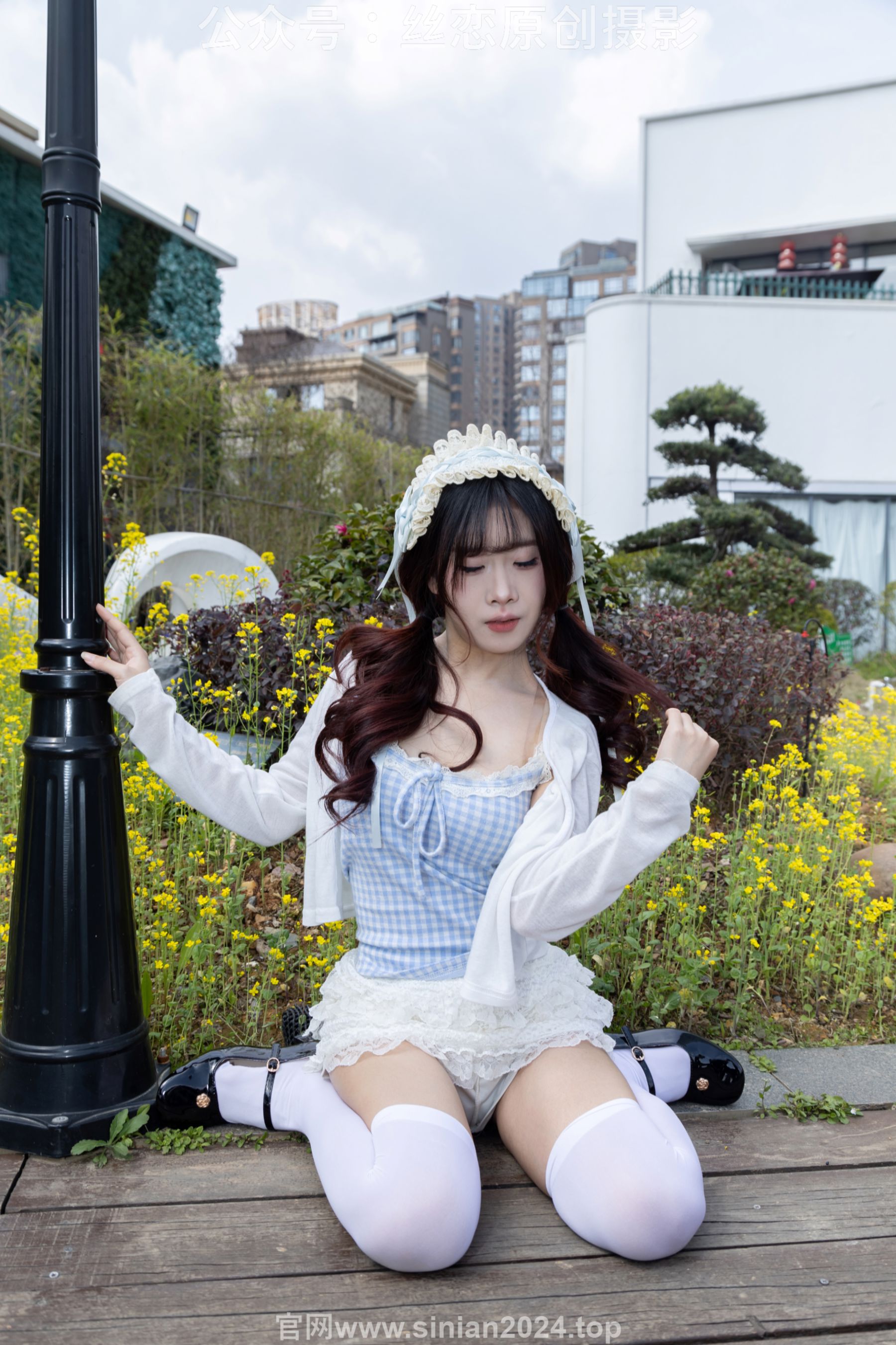 丝恋摄影 No.007 小梦 - 白色JK 超短裙 白色丝袜 黑色皮鞋/(285P)