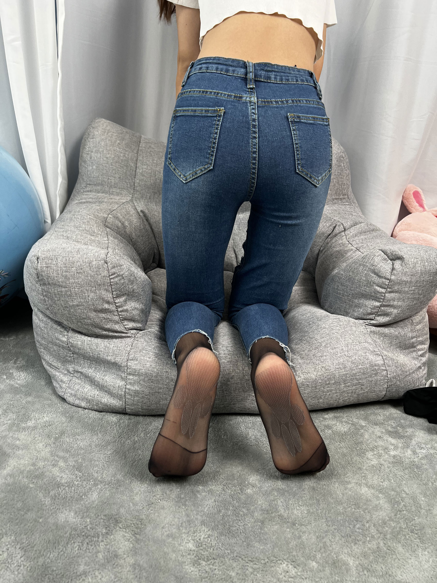 三禾摄影 No.024 牛仔裤里丝 帆布鞋 高跟/(201P)