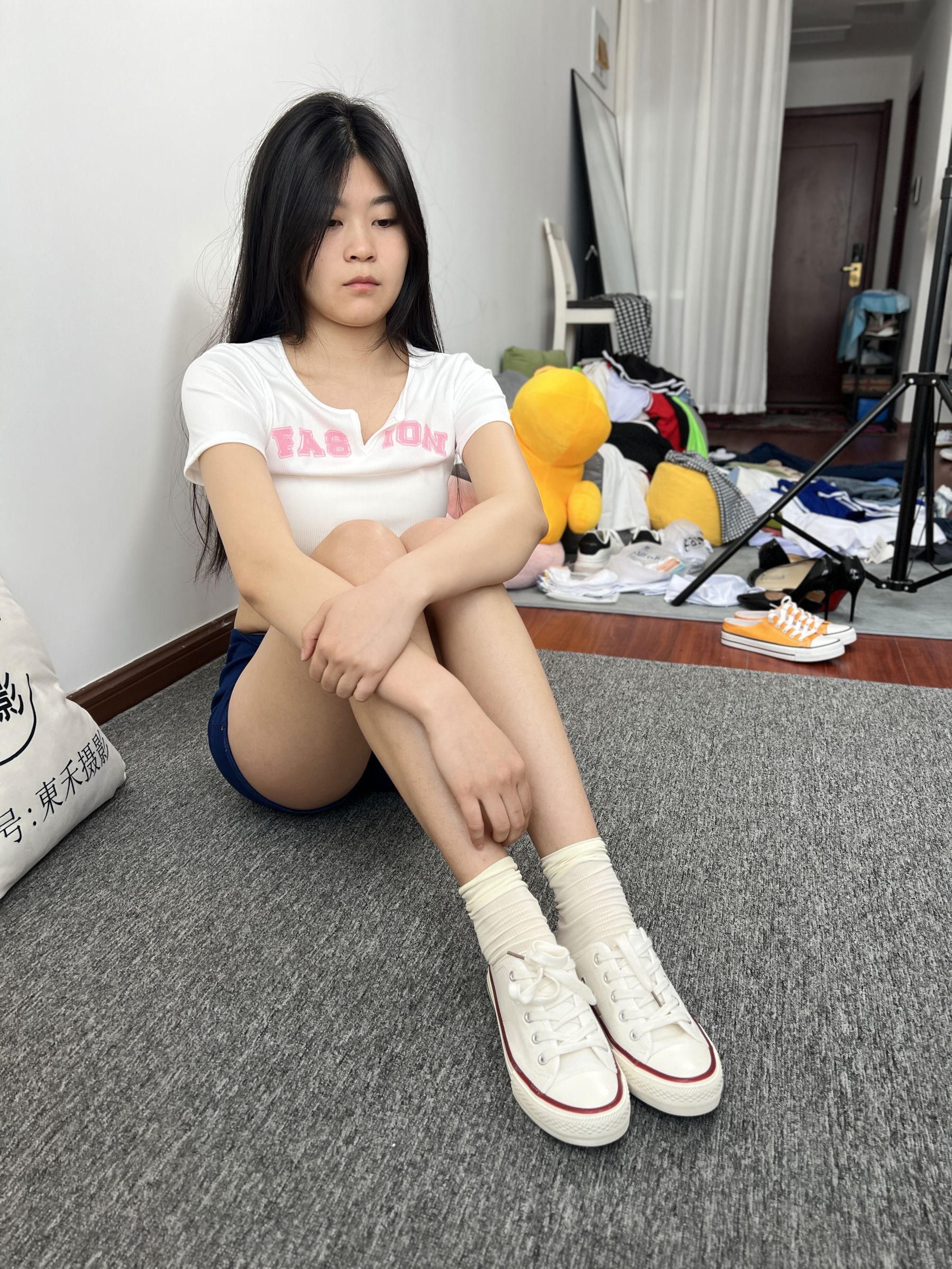 三禾摄影 No.027 牛仔短裤 棉袜 帆布鞋/(213P)