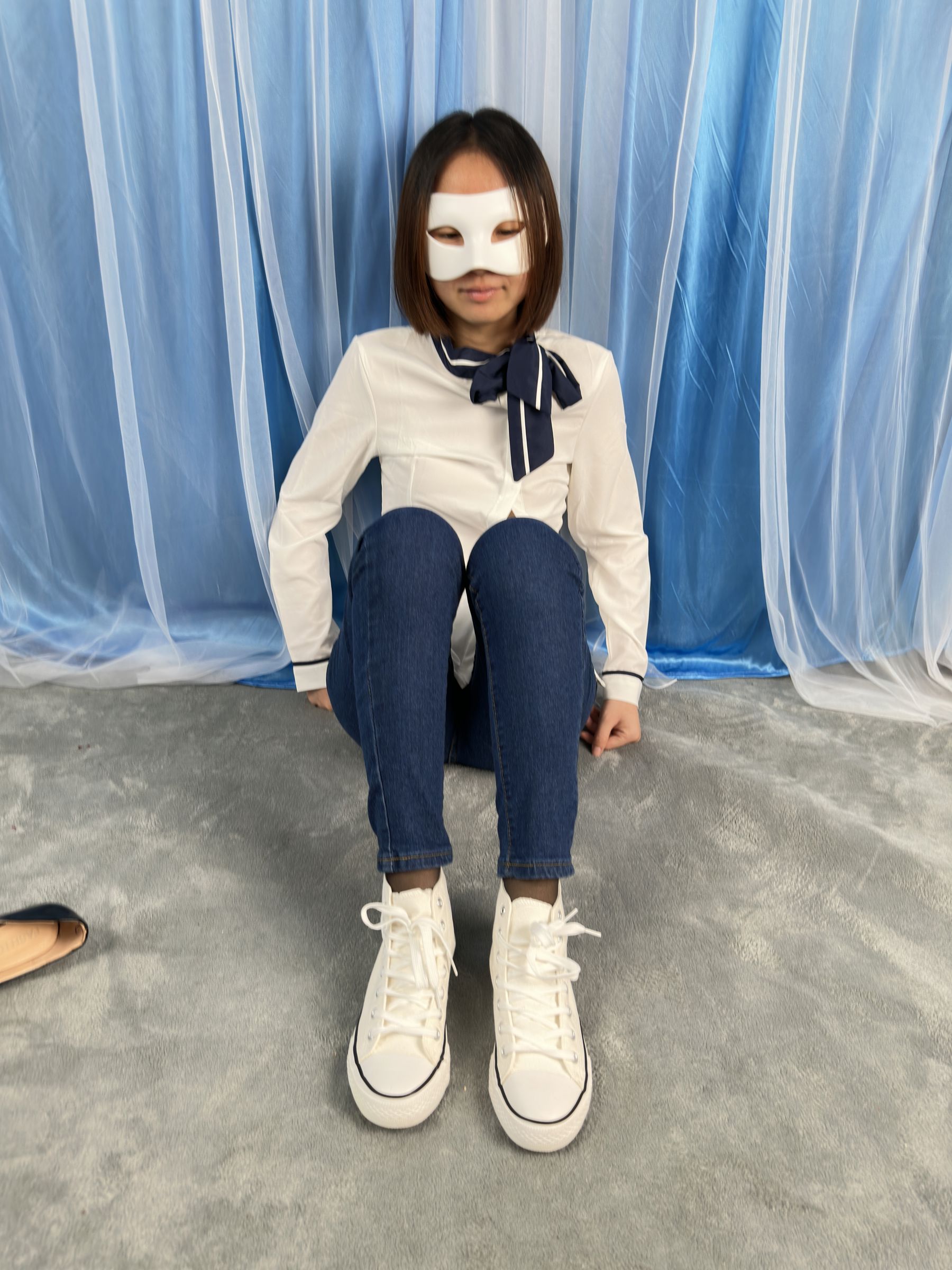 三禾摄影 No.024 牛仔裤里丝 帆布鞋 高跟/(201P)