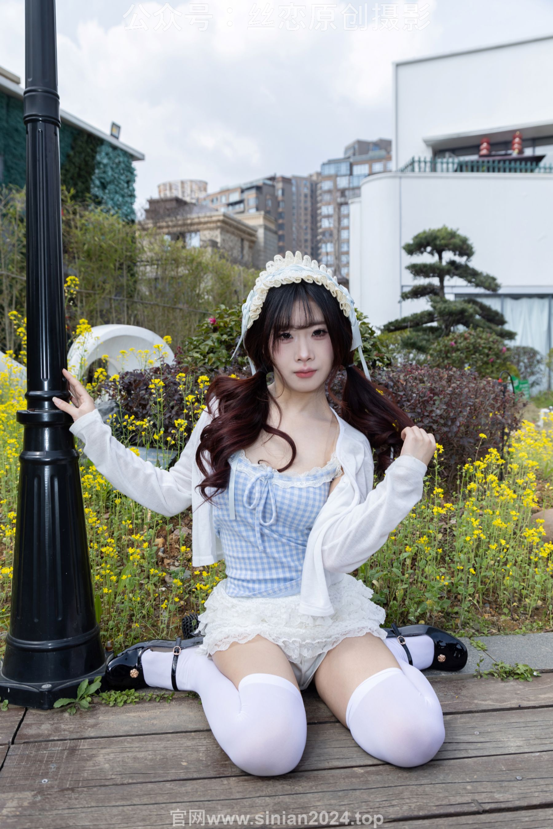 丝恋摄影 No.007 小梦 - 白色JK 超短裙 白色丝袜 黑色皮鞋/(285P)