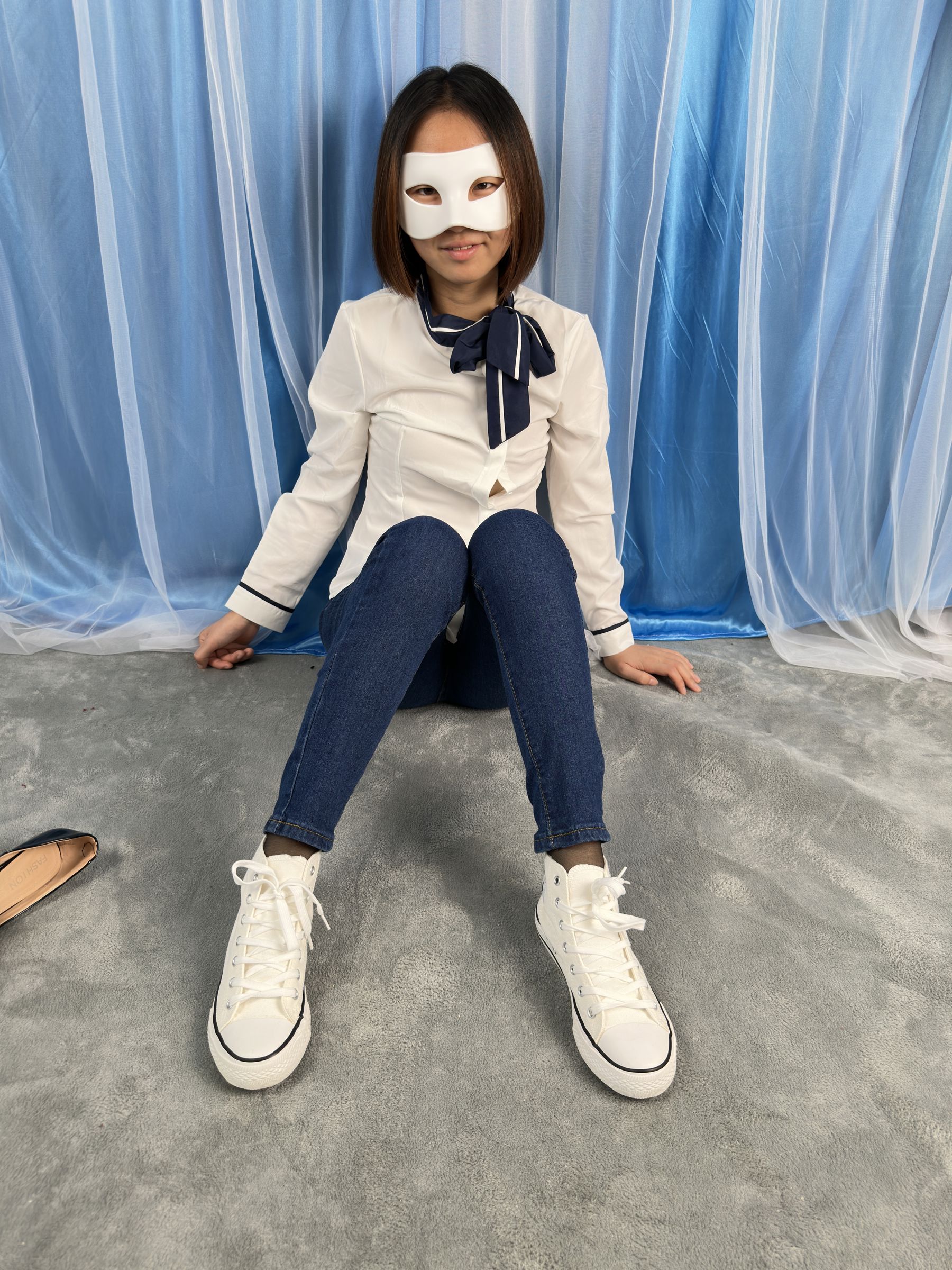 三禾摄影 No.024 牛仔裤里丝 帆布鞋 高跟/(201P)