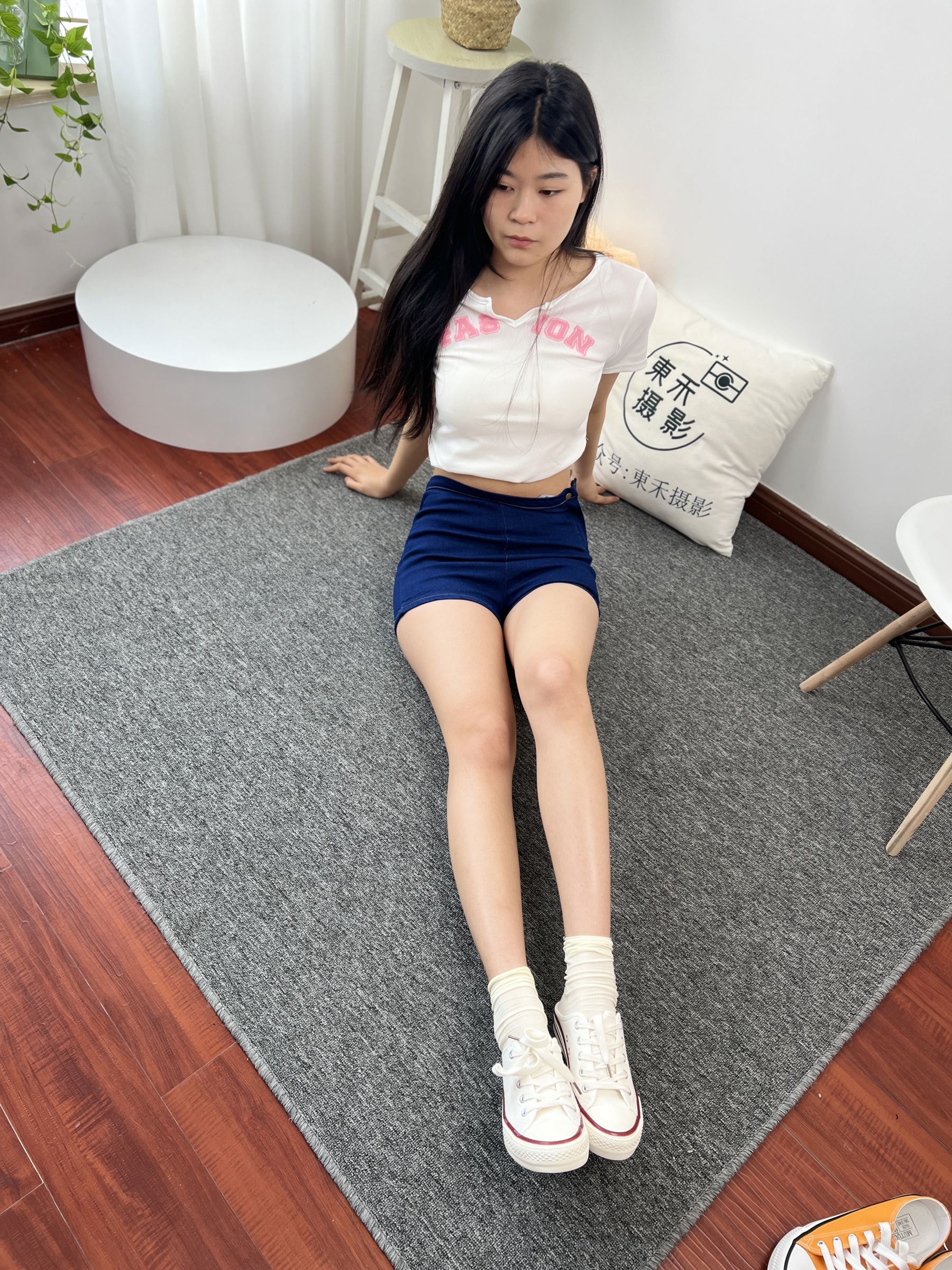 三禾摄影 No.027 牛仔短裤 棉袜 帆布鞋/(213P)