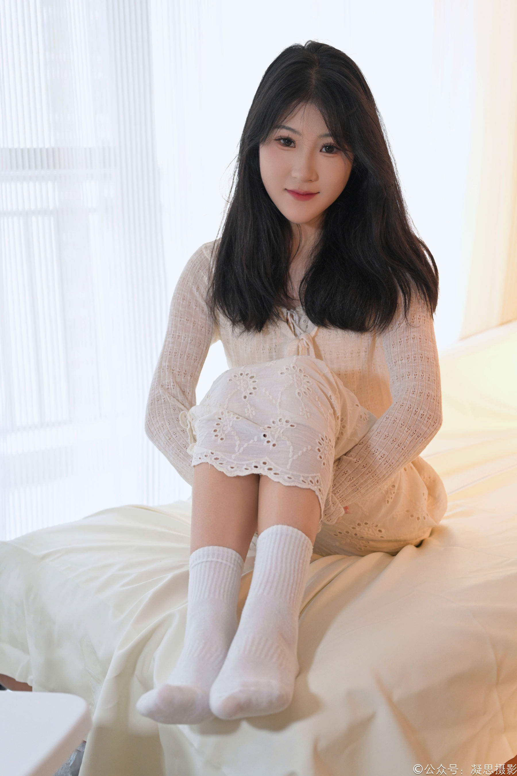 凝思摄影 No.005 琦琦 - 连衣裙、短白袜、平底鞋/(134P)