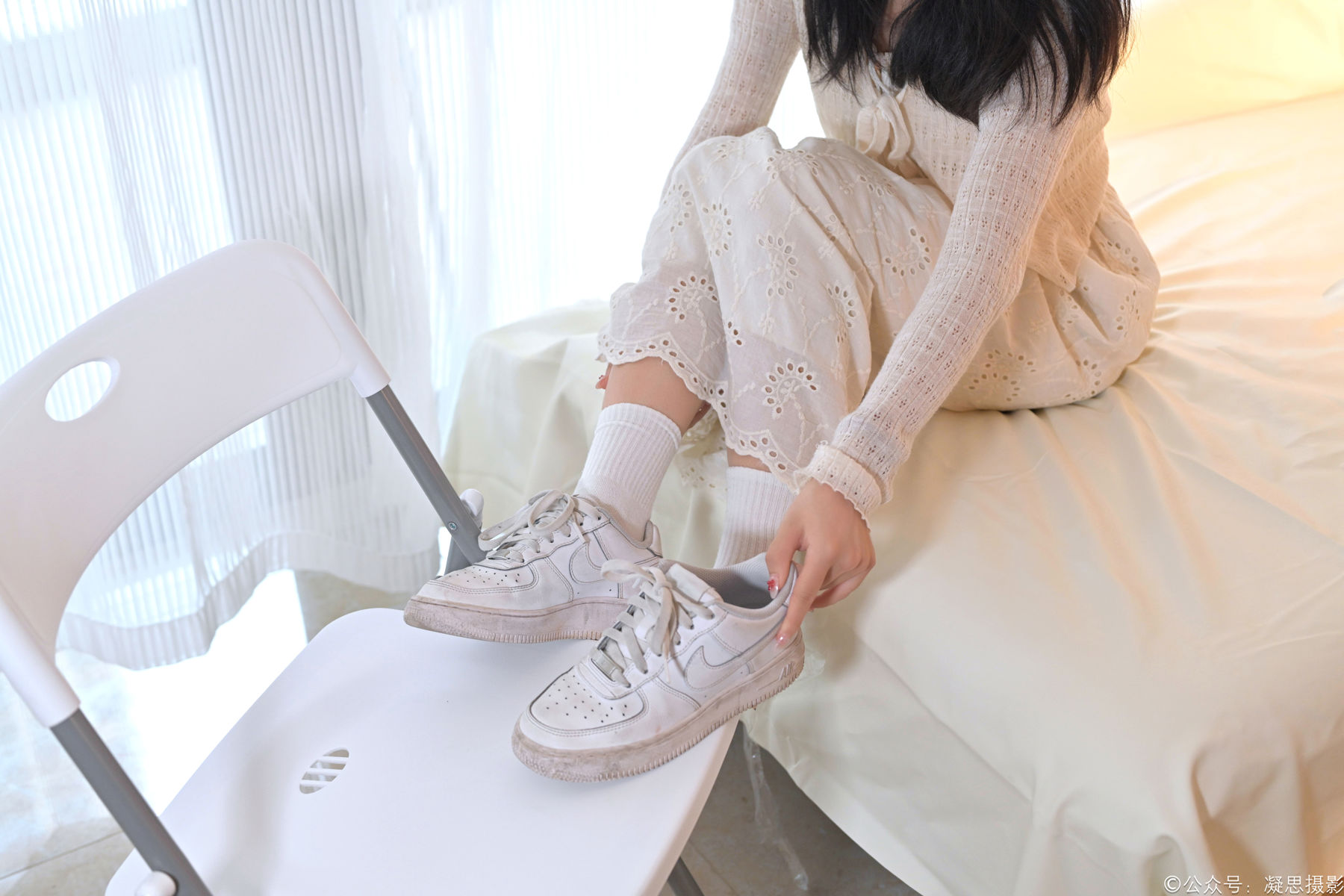 凝思摄影 No.005 琦琦 - 连衣裙、短白袜、平底鞋/(134P)