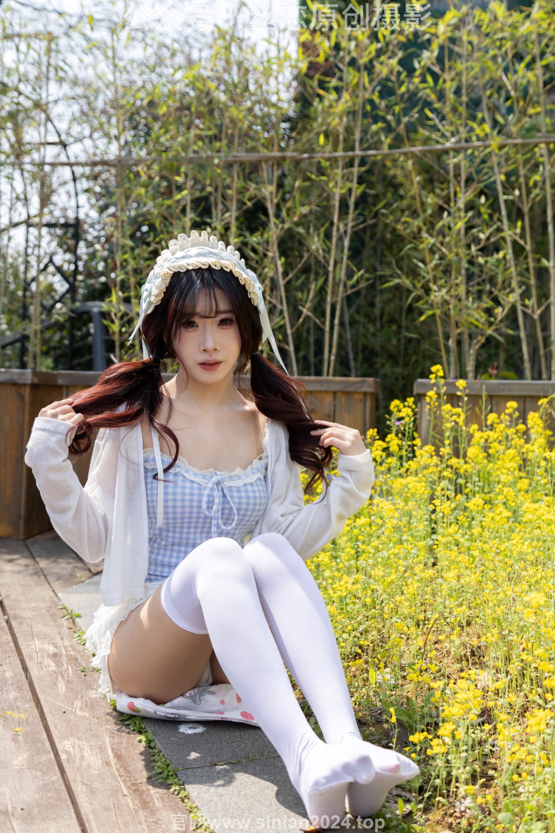 丝恋摄影 No.007 小梦 - 白色JK 超短裙 白色丝袜 黑色皮鞋/(285P)