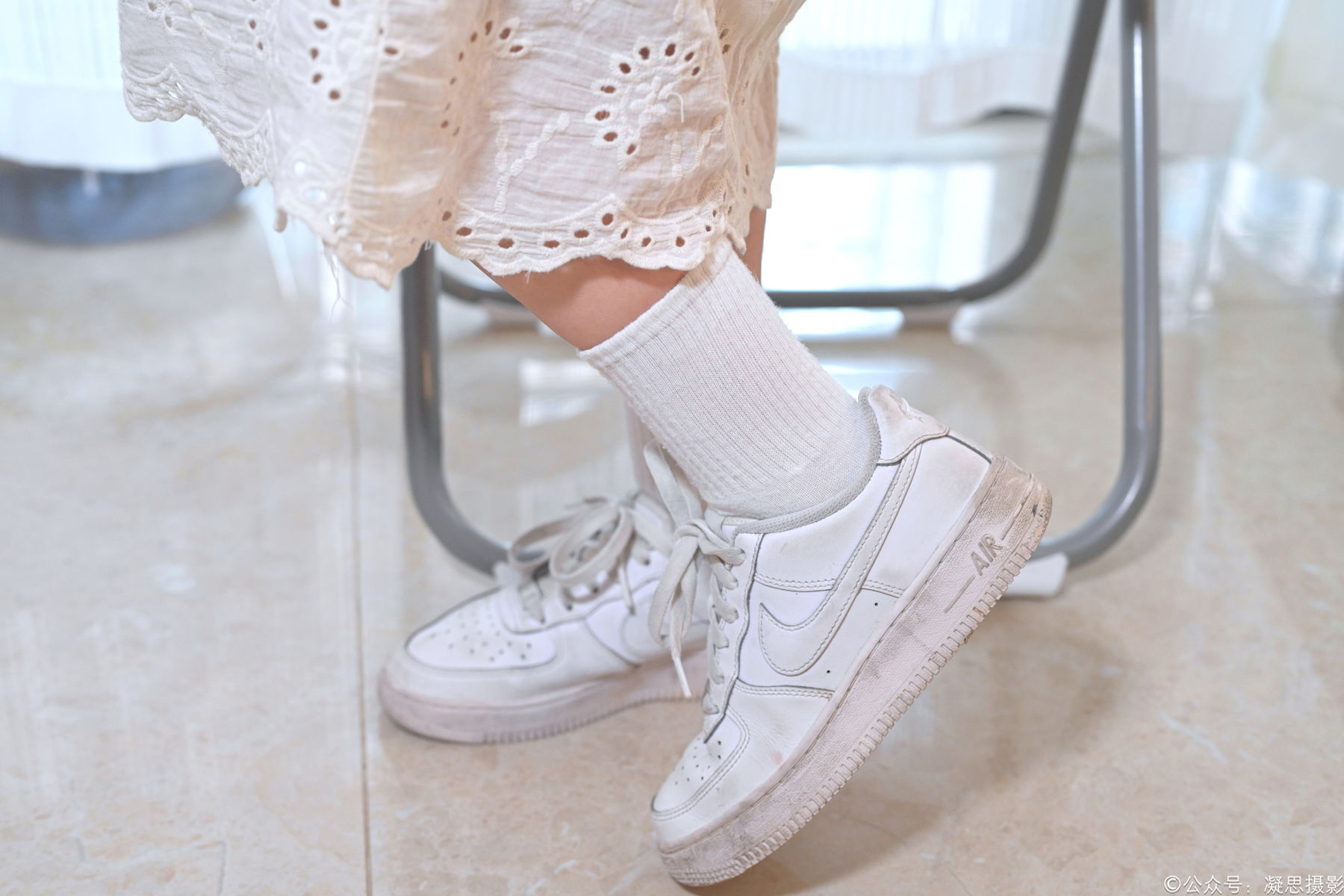 凝思摄影 No.005 琦琦 - 连衣裙、短白袜、平底鞋/(134P)