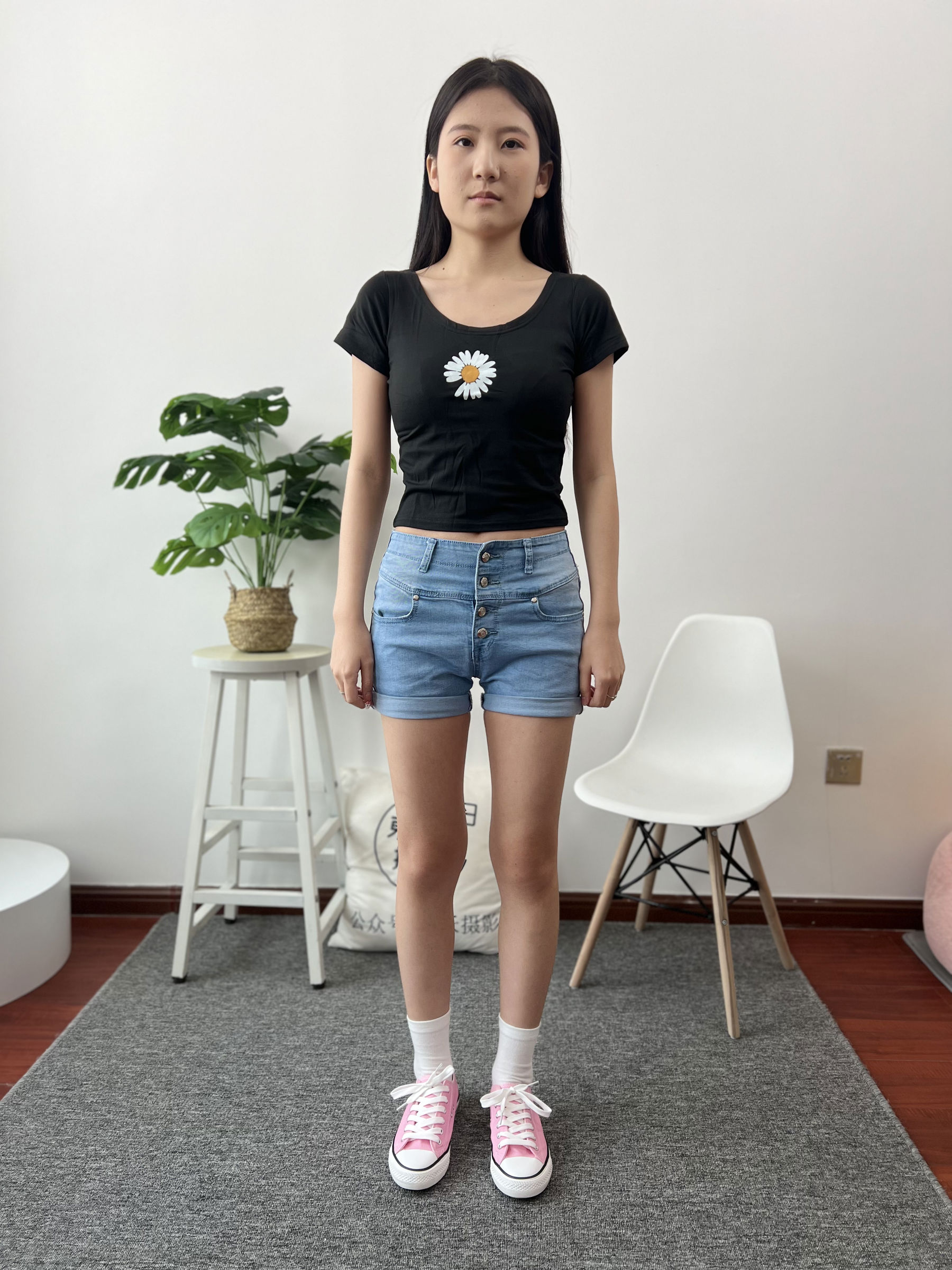 三禾摄影 No.026 牛仔短裤 棉袜 帆布鞋/(176P)