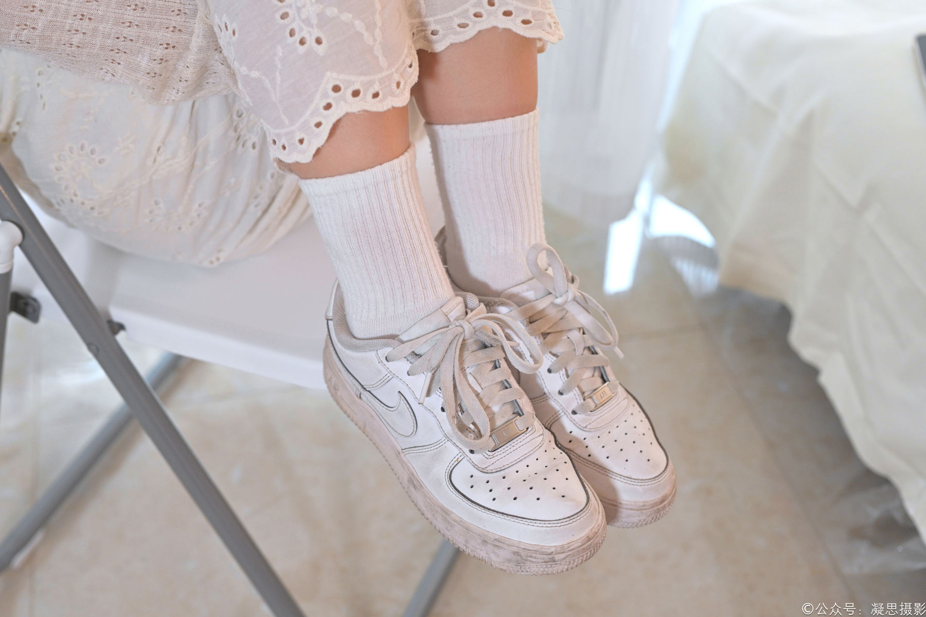 凝思摄影 No.005 琦琦 - 连衣裙、短白袜、平底鞋/(134P)