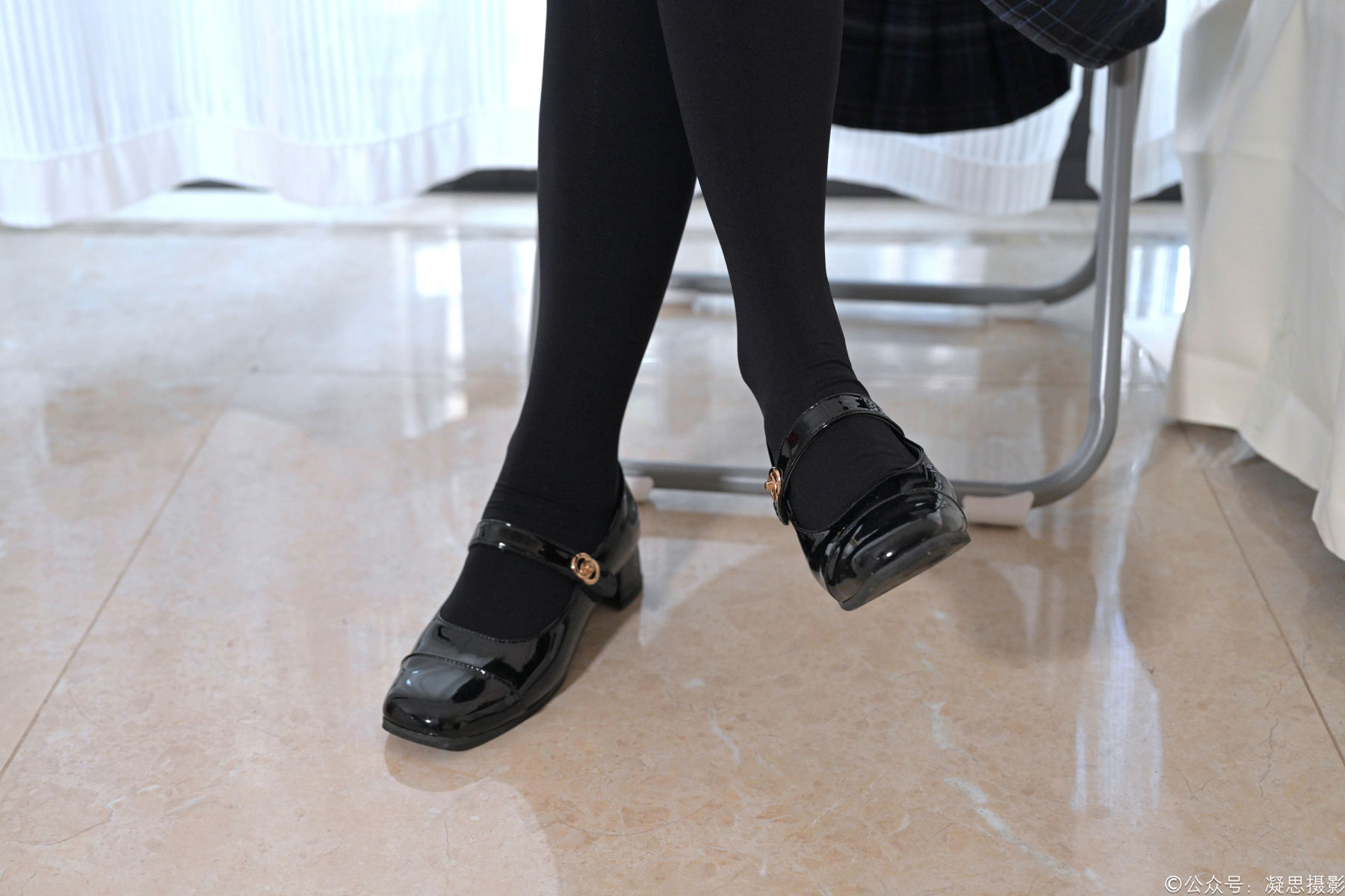 凝思摄影 No.011 小睿 - JK制服、过膝袜、玛丽珍鞋/(135P)