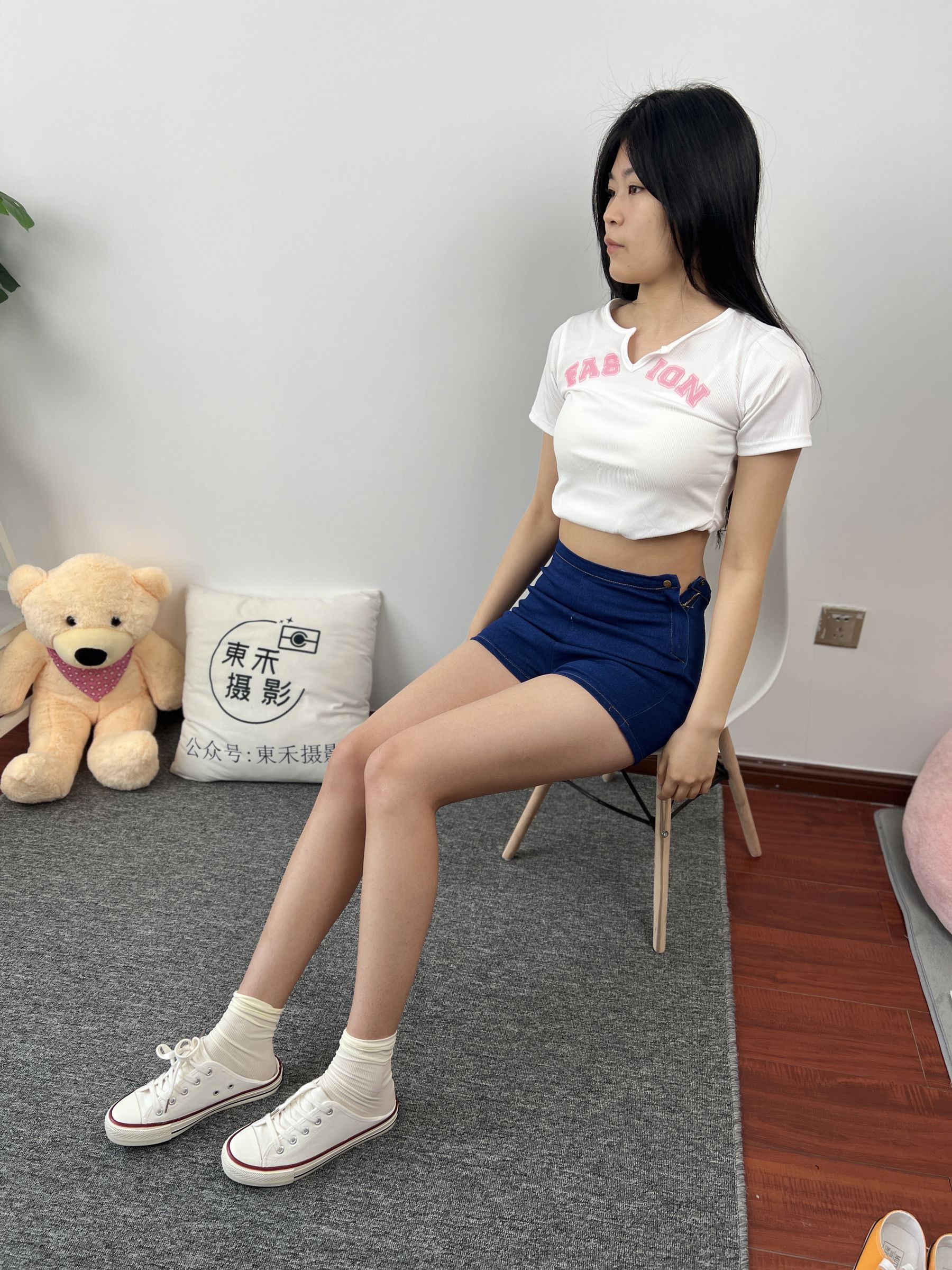 三禾摄影 No.027 牛仔短裤 棉袜 帆布鞋/(213P)