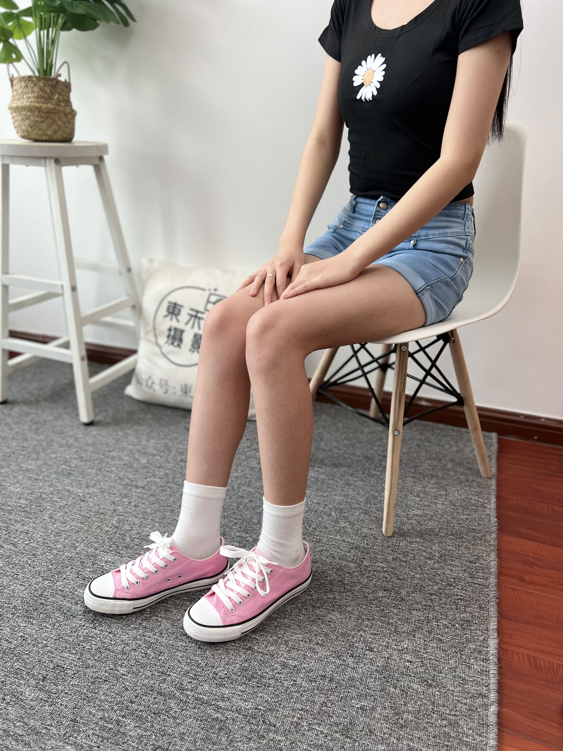 三禾摄影 No.026 牛仔短裤 棉袜 帆布鞋/(176P)