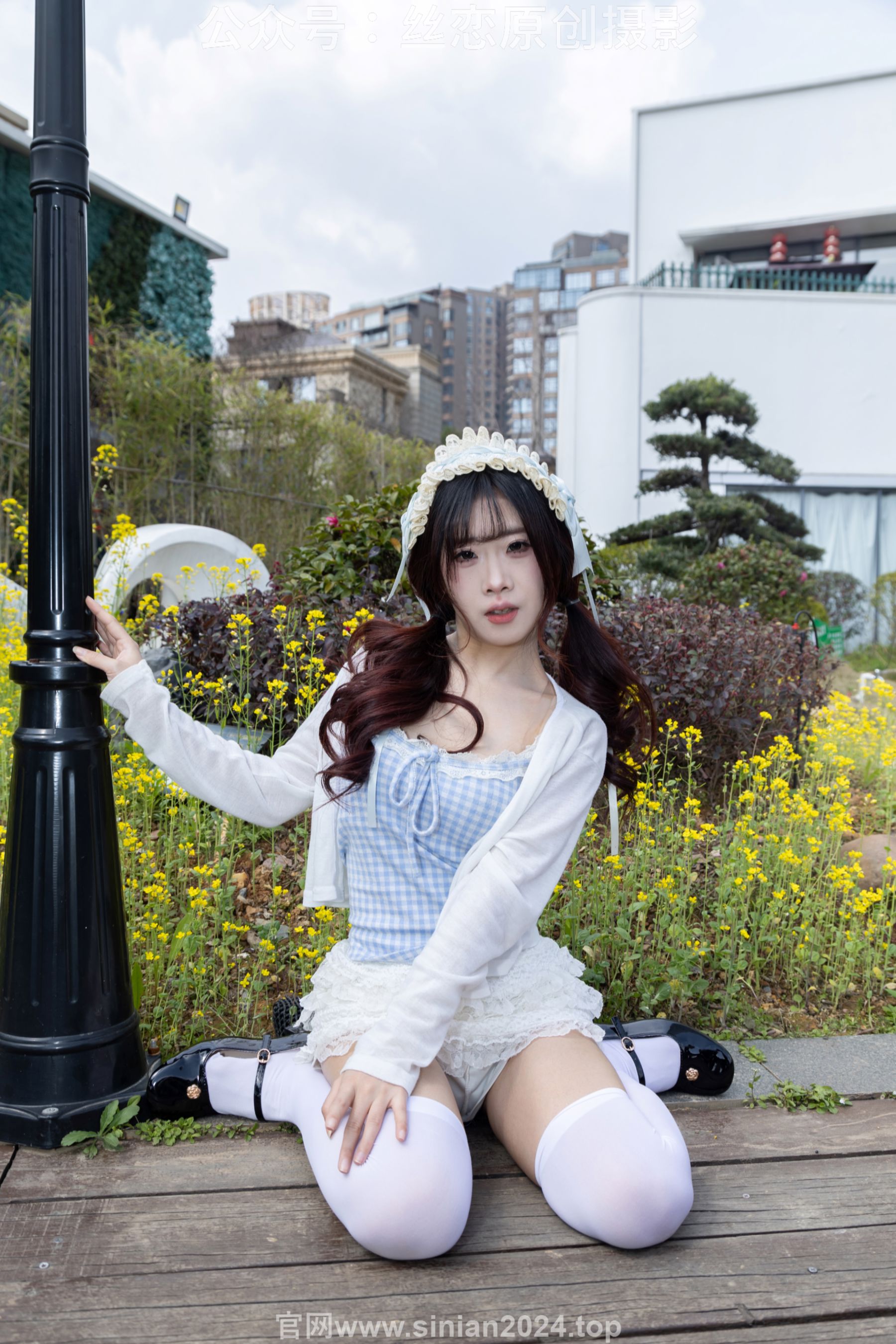 丝恋摄影 No.007 小梦 - 白色JK 超短裙 白色丝袜 黑色皮鞋/(285P)