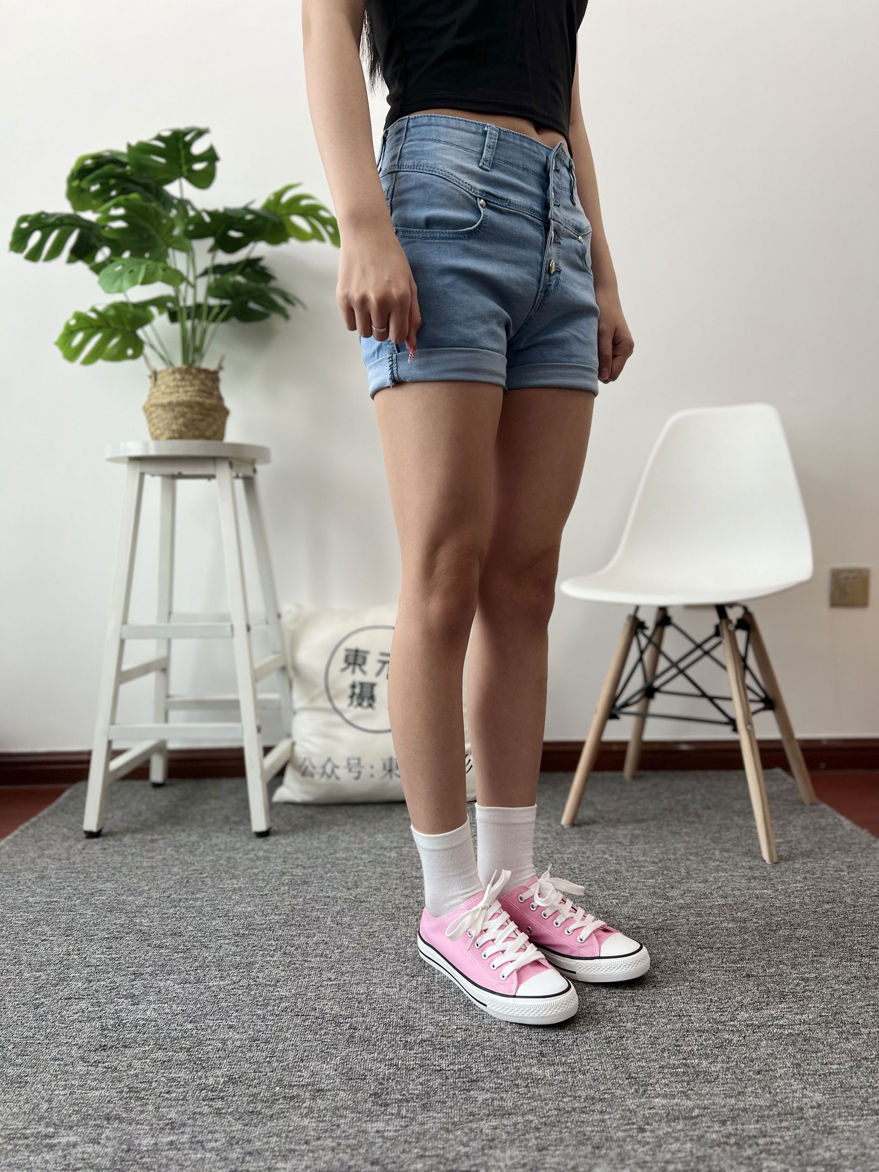 三禾摄影 No.026 牛仔短裤 棉袜 帆布鞋/(176P)