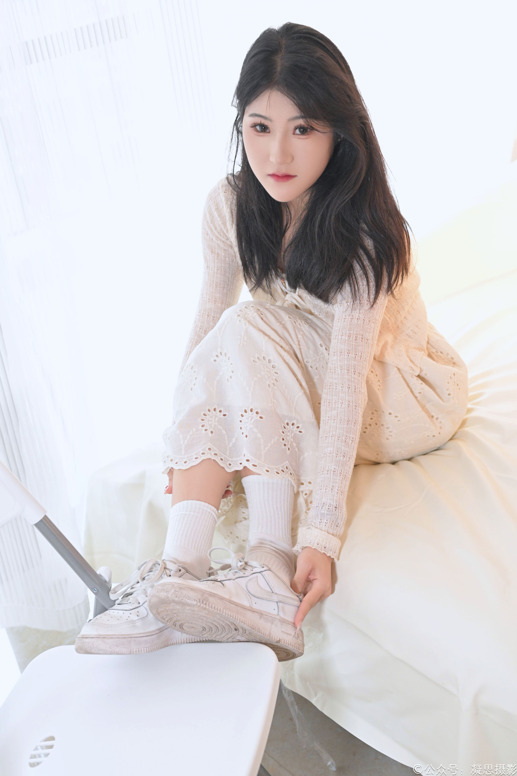 凝思摄影 No.005 琦琦 - 连衣裙、短白袜、平底鞋/(134P)