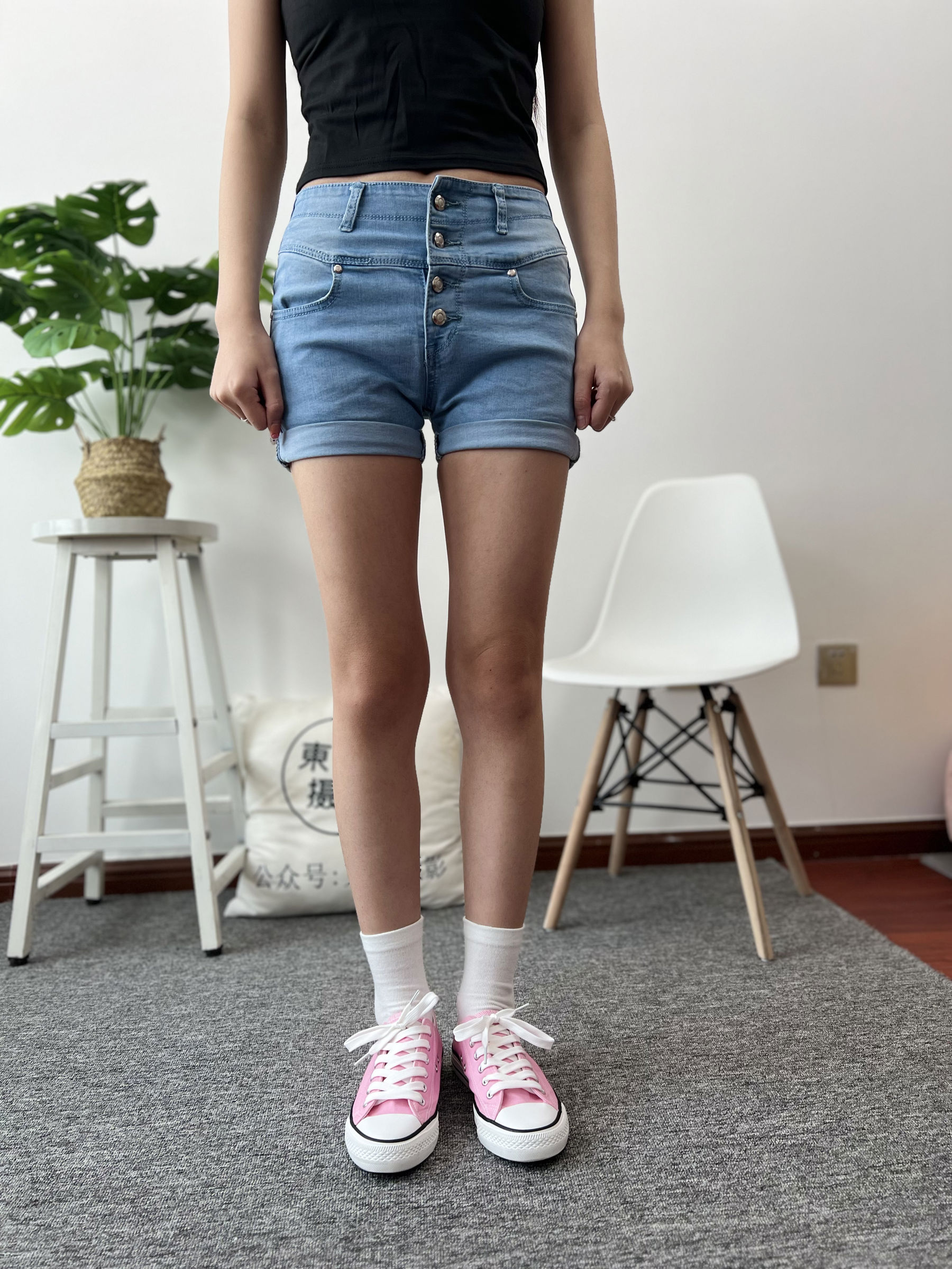 三禾摄影 No.026 牛仔短裤 棉袜 帆布鞋/(176P)