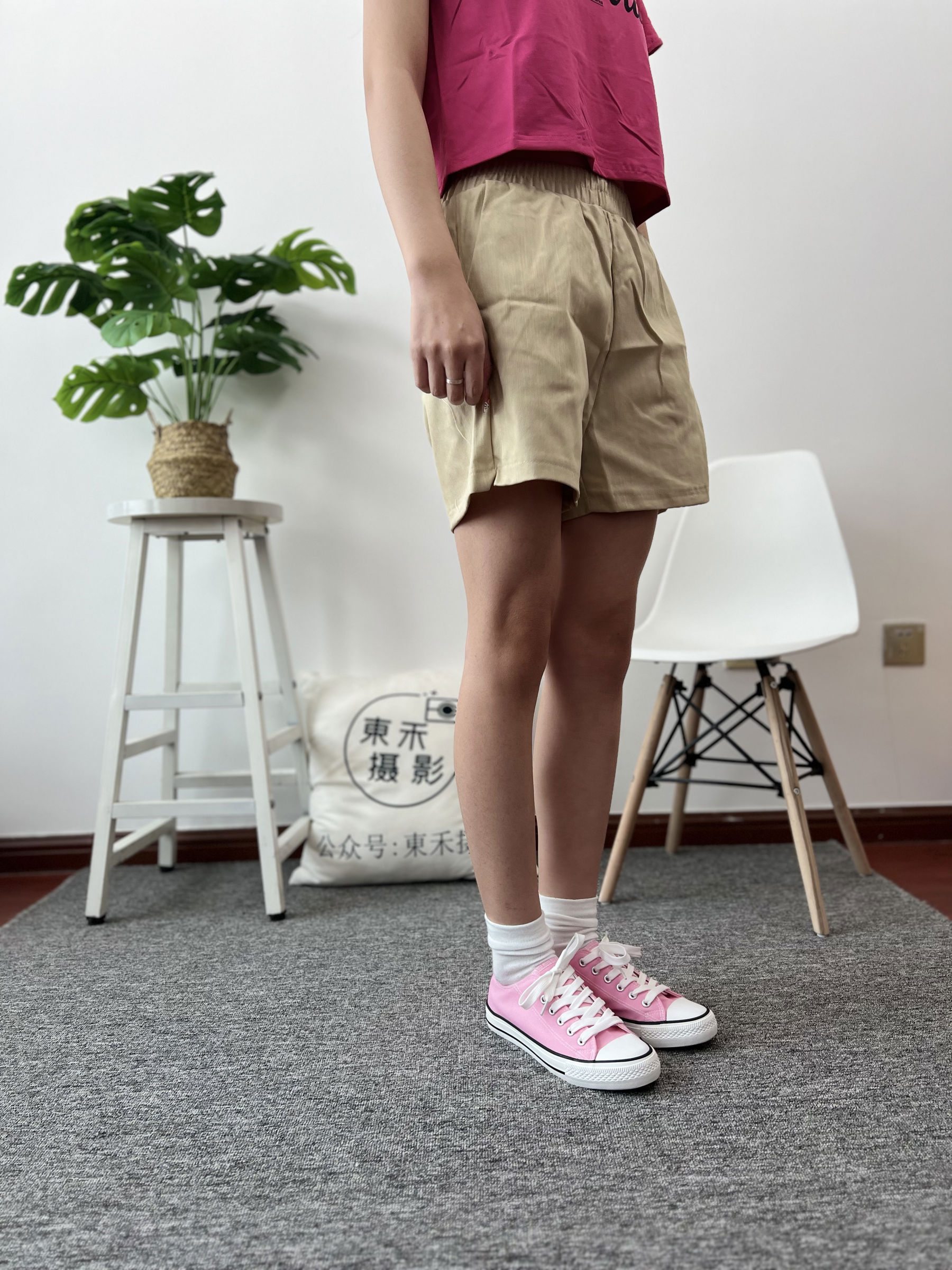三禾摄影 No.025 休闲短裤 棉袜 帆布鞋/(182P)