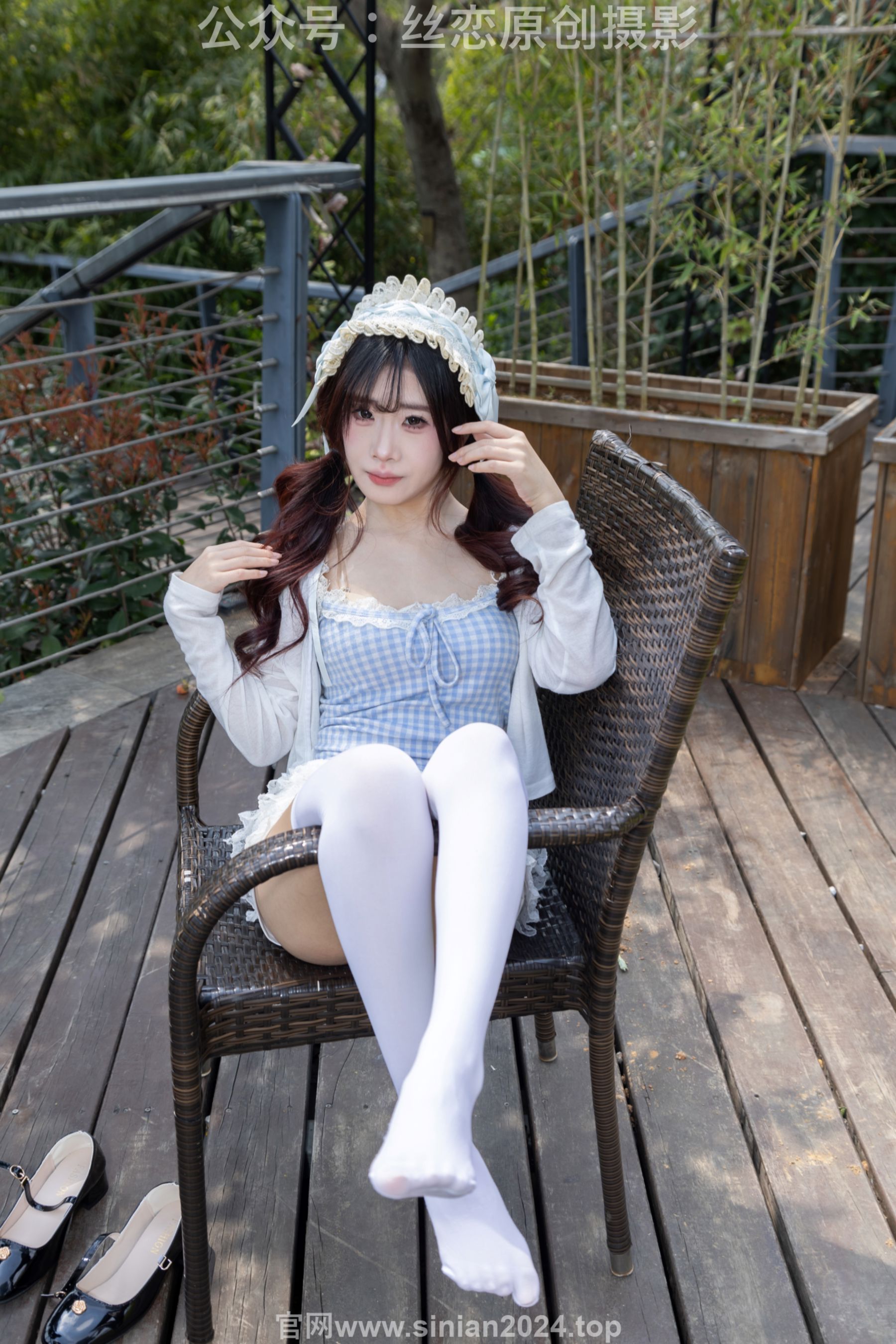 丝恋摄影 No.007 小梦 - 白色JK 超短裙 白色丝袜 黑色皮鞋/(285P)