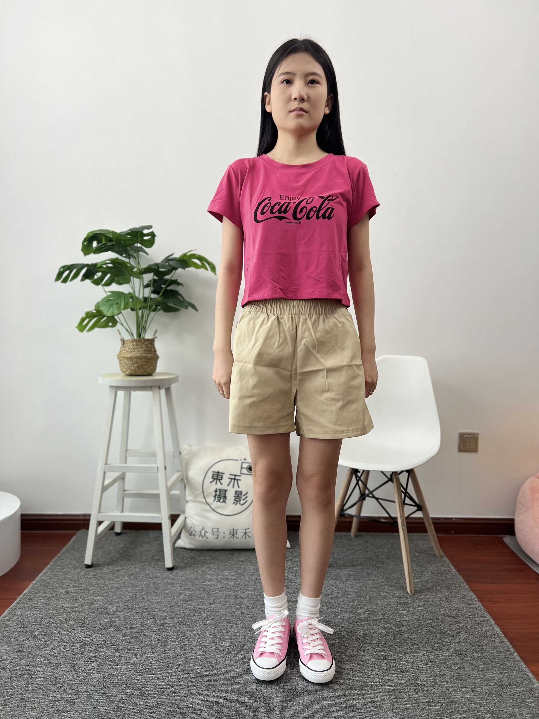 三禾摄影 No.025 休闲短裤 棉袜 帆布鞋/(182P)