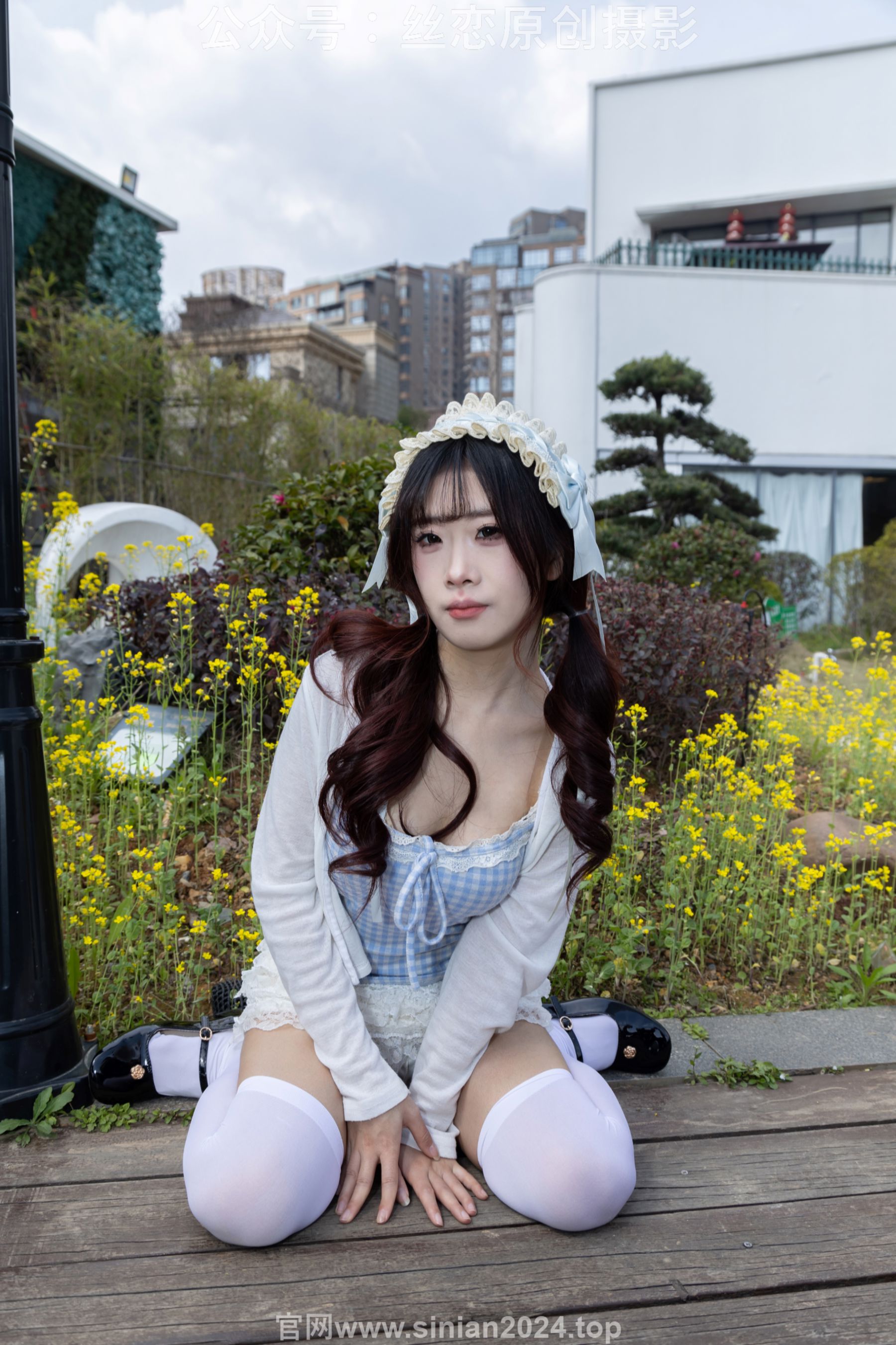 丝恋摄影 No.007 小梦 - 白色JK 超短裙 白色丝袜 黑色皮鞋/(285P)