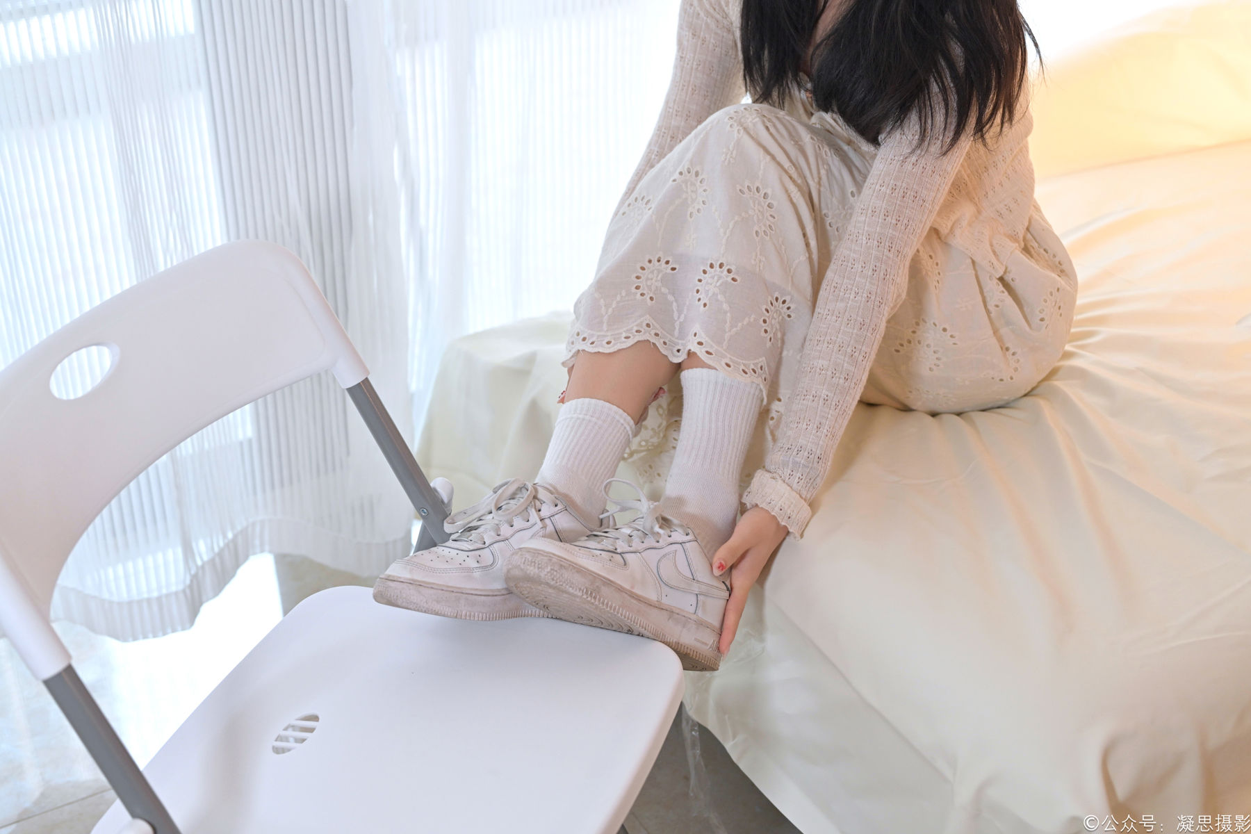 凝思摄影 No.005 琦琦 - 连衣裙、短白袜、平底鞋/(134P)