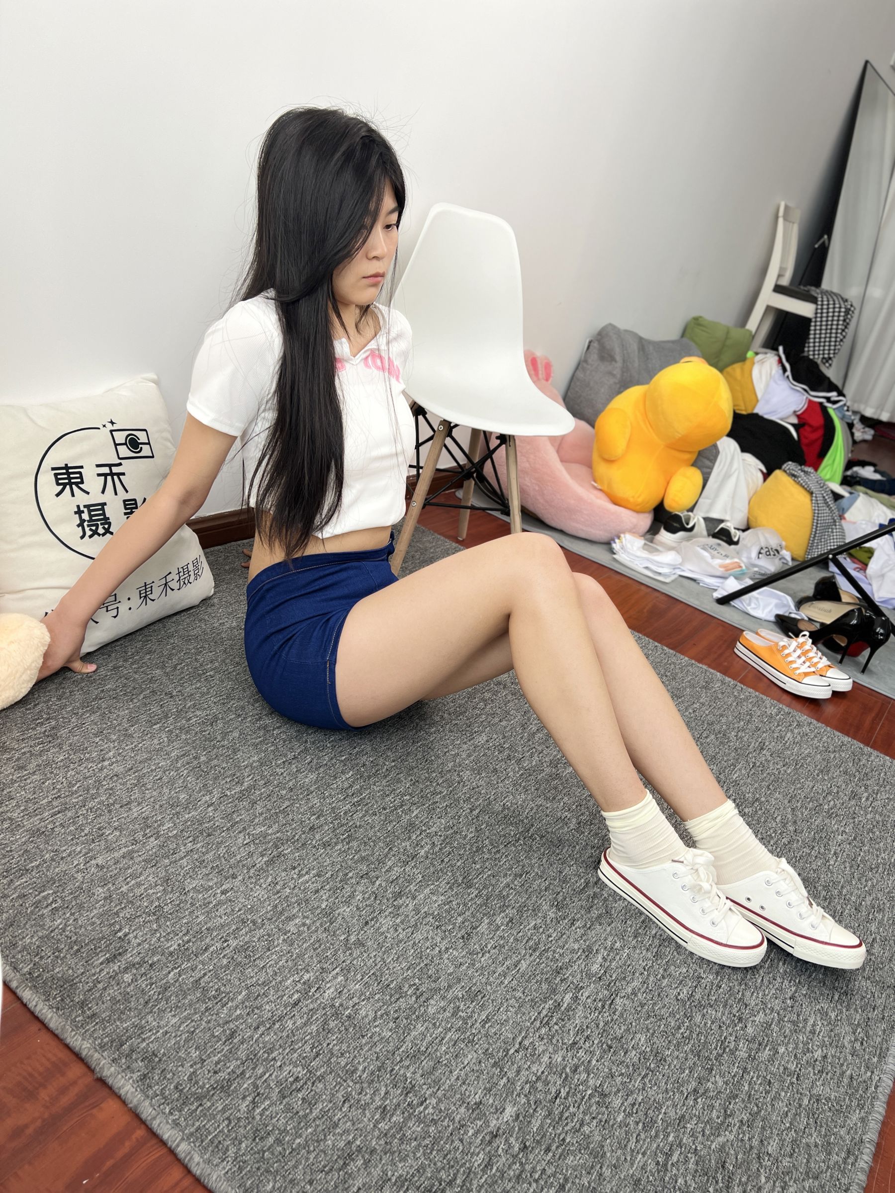 三禾摄影 No.027 牛仔短裤 棉袜 帆布鞋/(213P)