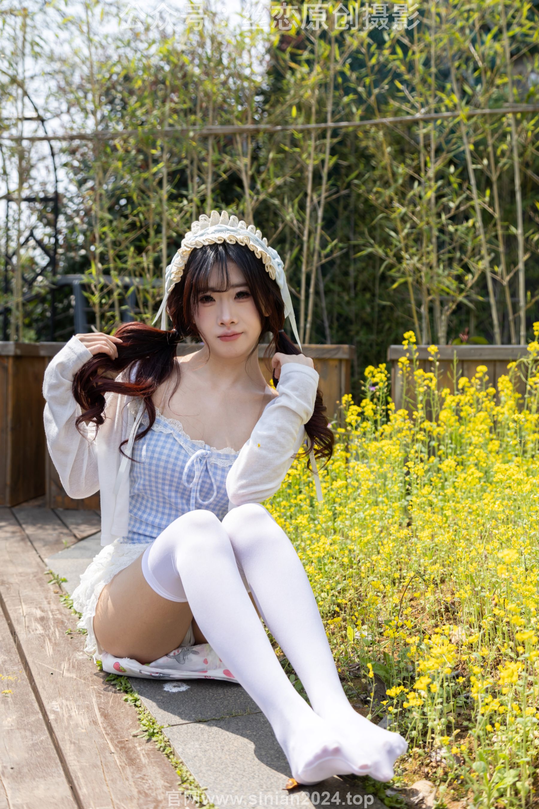 丝恋摄影 No.007 小梦 - 白色JK 超短裙 白色丝袜 黑色皮鞋/(285P)