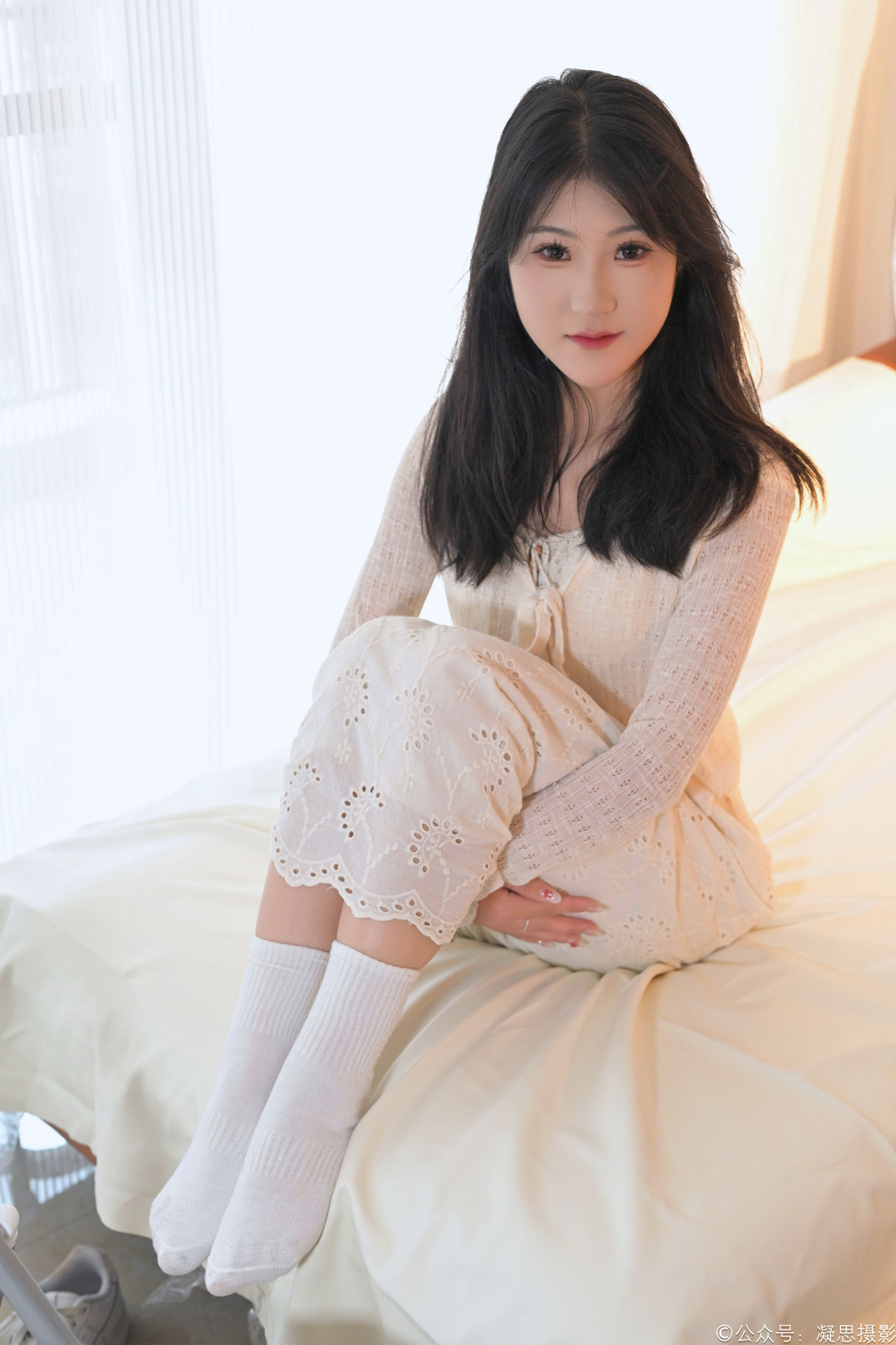 凝思摄影 No.005 琦琦 - 连衣裙、短白袜、平底鞋/(134P)