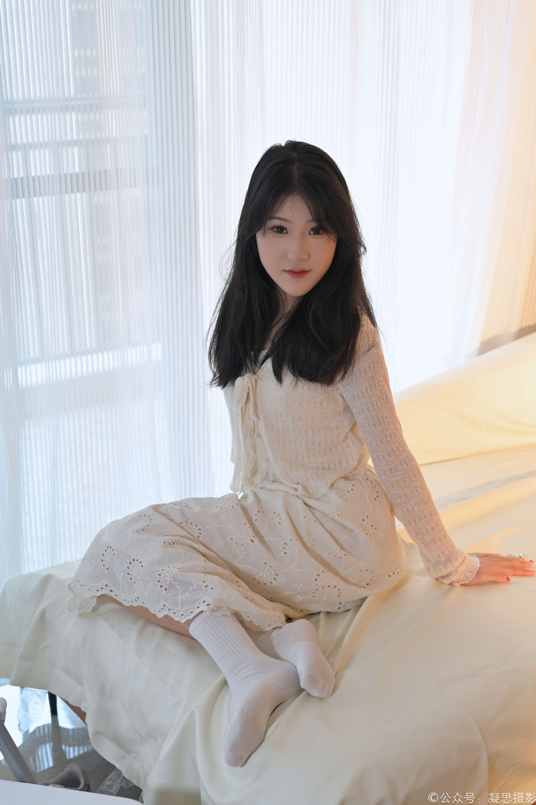 凝思摄影 No.005 琦琦 - 连衣裙、短白袜、平底鞋/(134P)