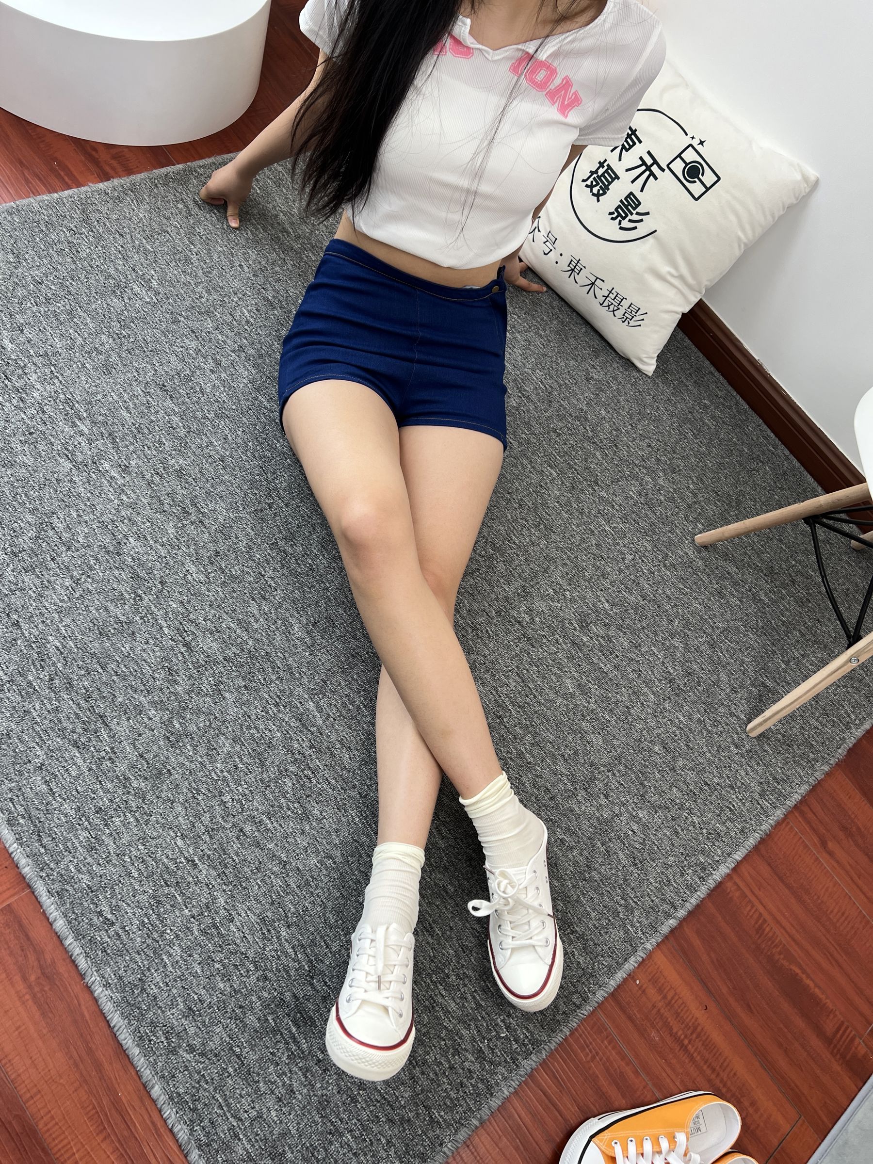 三禾摄影 No.027 牛仔短裤 棉袜 帆布鞋/(213P)