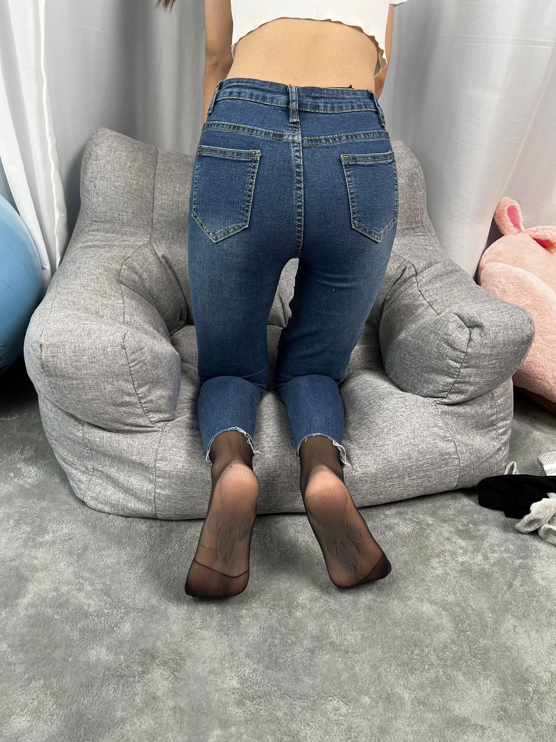 三禾摄影 No.024 牛仔裤里丝 帆布鞋 高跟/(201P)