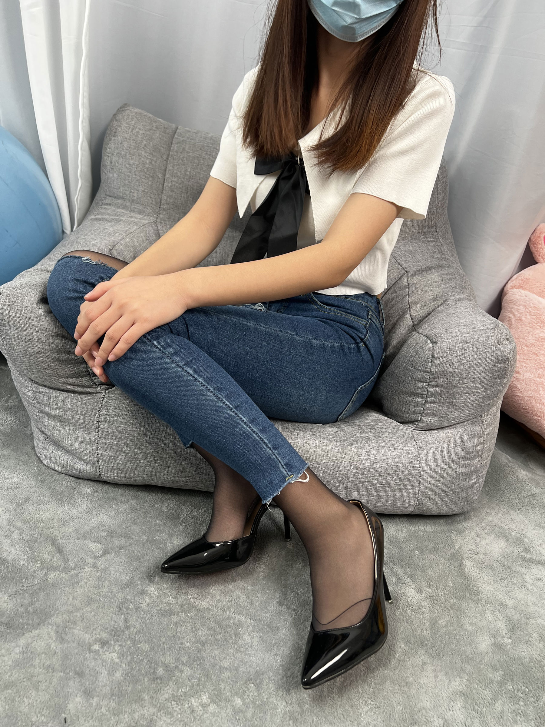 三禾摄影 No.024 牛仔裤里丝 帆布鞋 高跟/(201P)