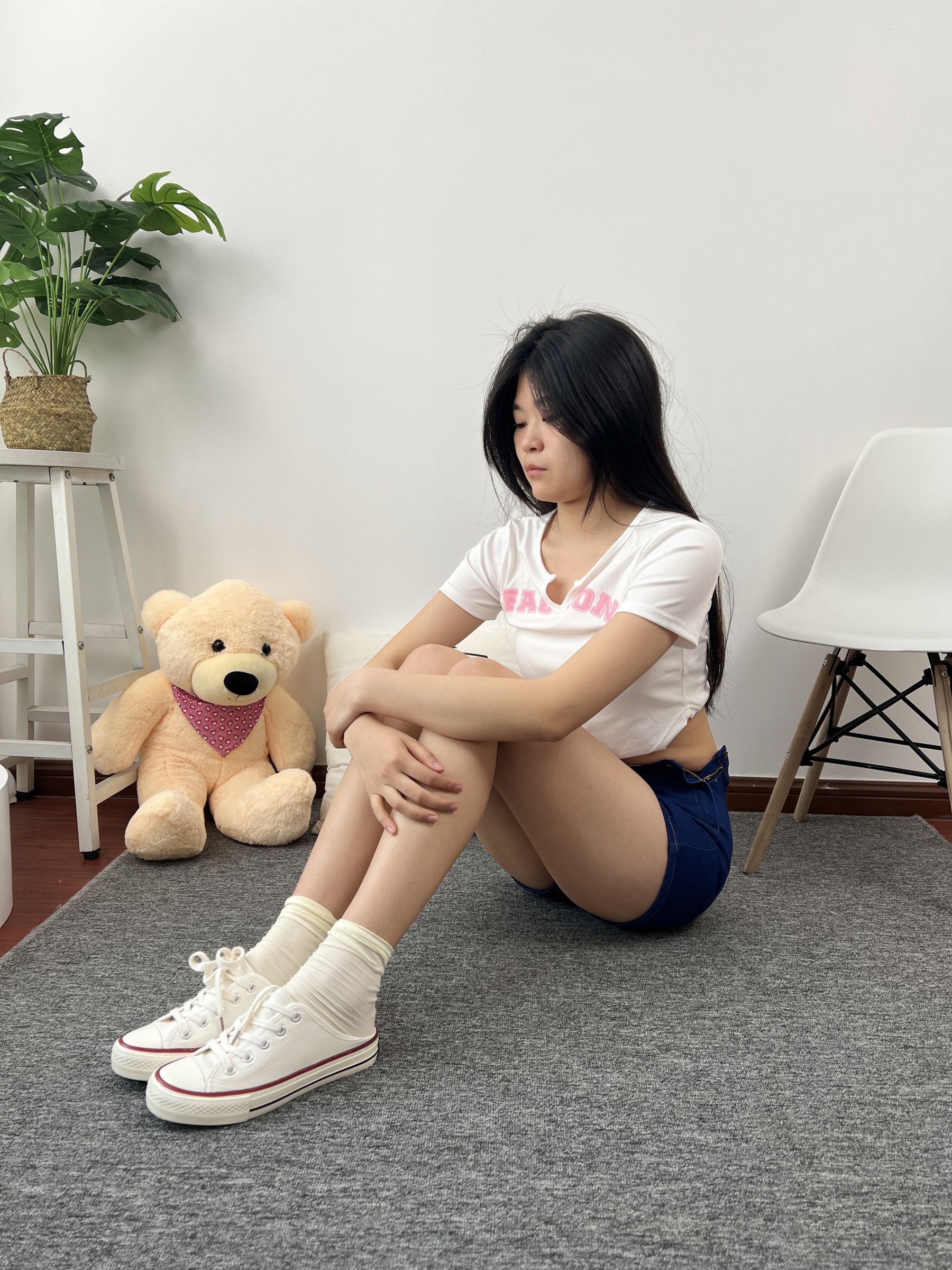 三禾摄影 No.027 牛仔短裤 棉袜 帆布鞋/(213P)