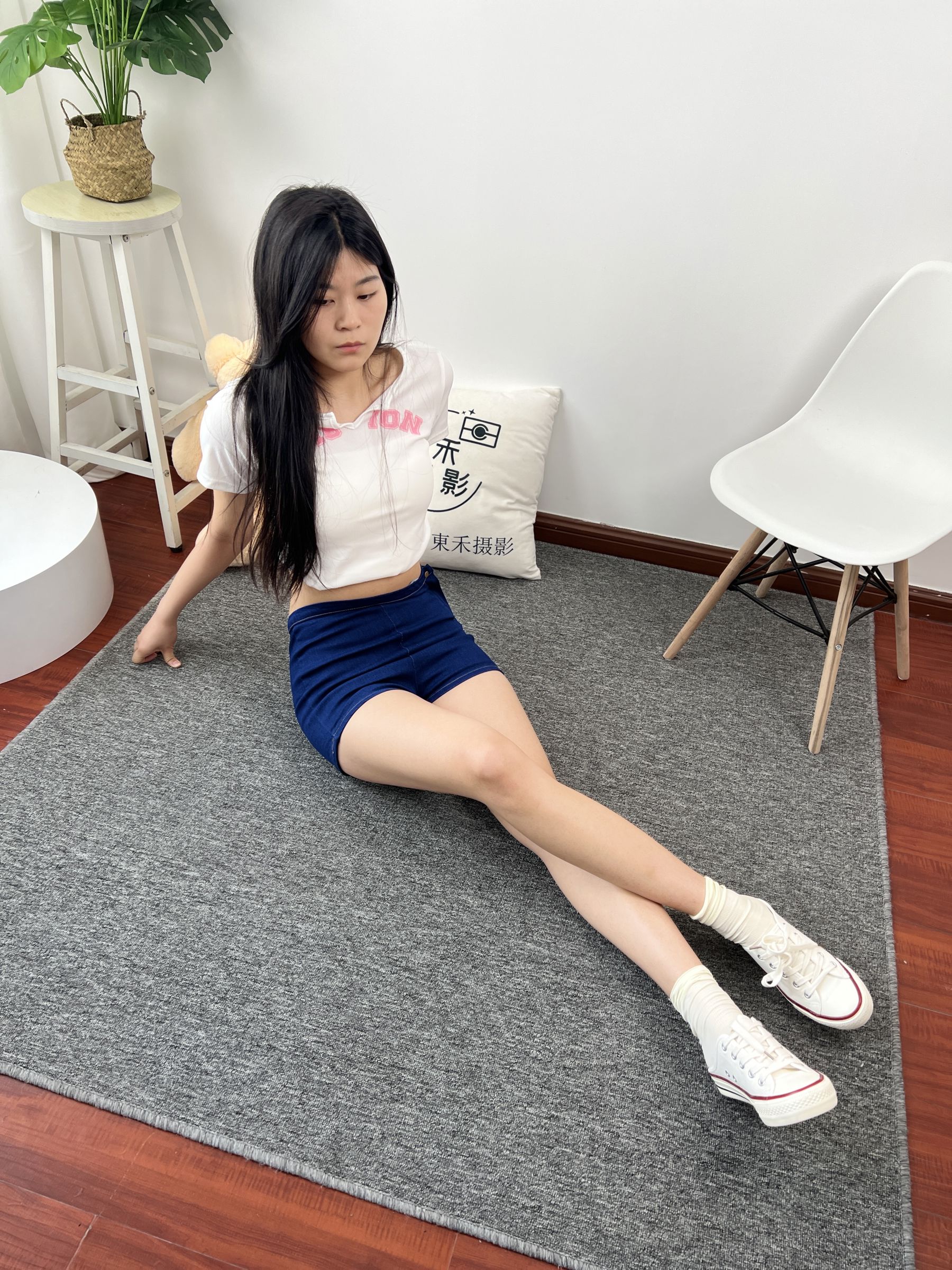 三禾摄影 No.027 牛仔短裤 棉袜 帆布鞋/(213P)