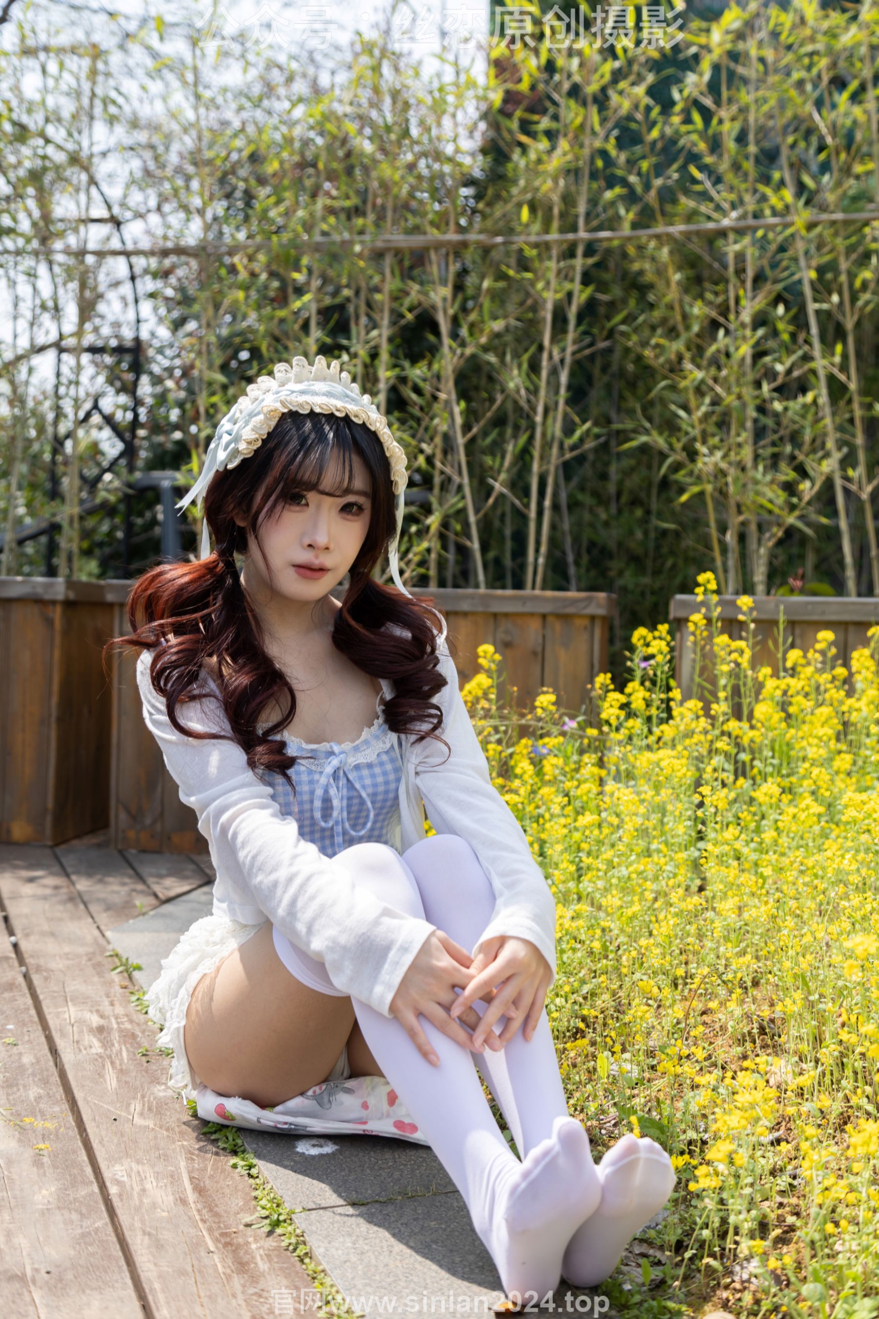 丝恋摄影 No.007 小梦 - 白色JK 超短裙 白色丝袜 黑色皮鞋/(285P)