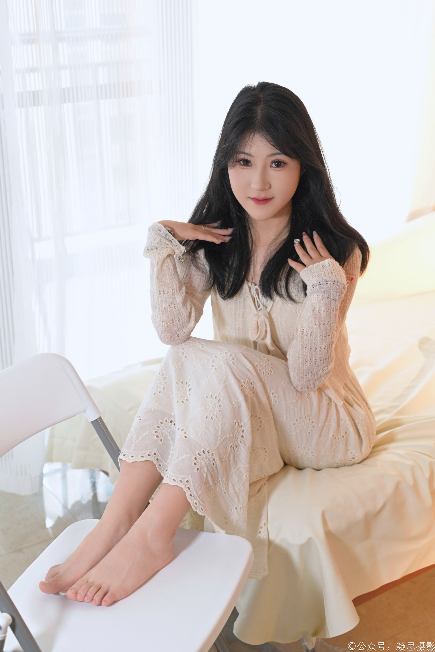 凝思摄影 No.005 琦琦 - 连衣裙、短白袜、平底鞋/(134P)